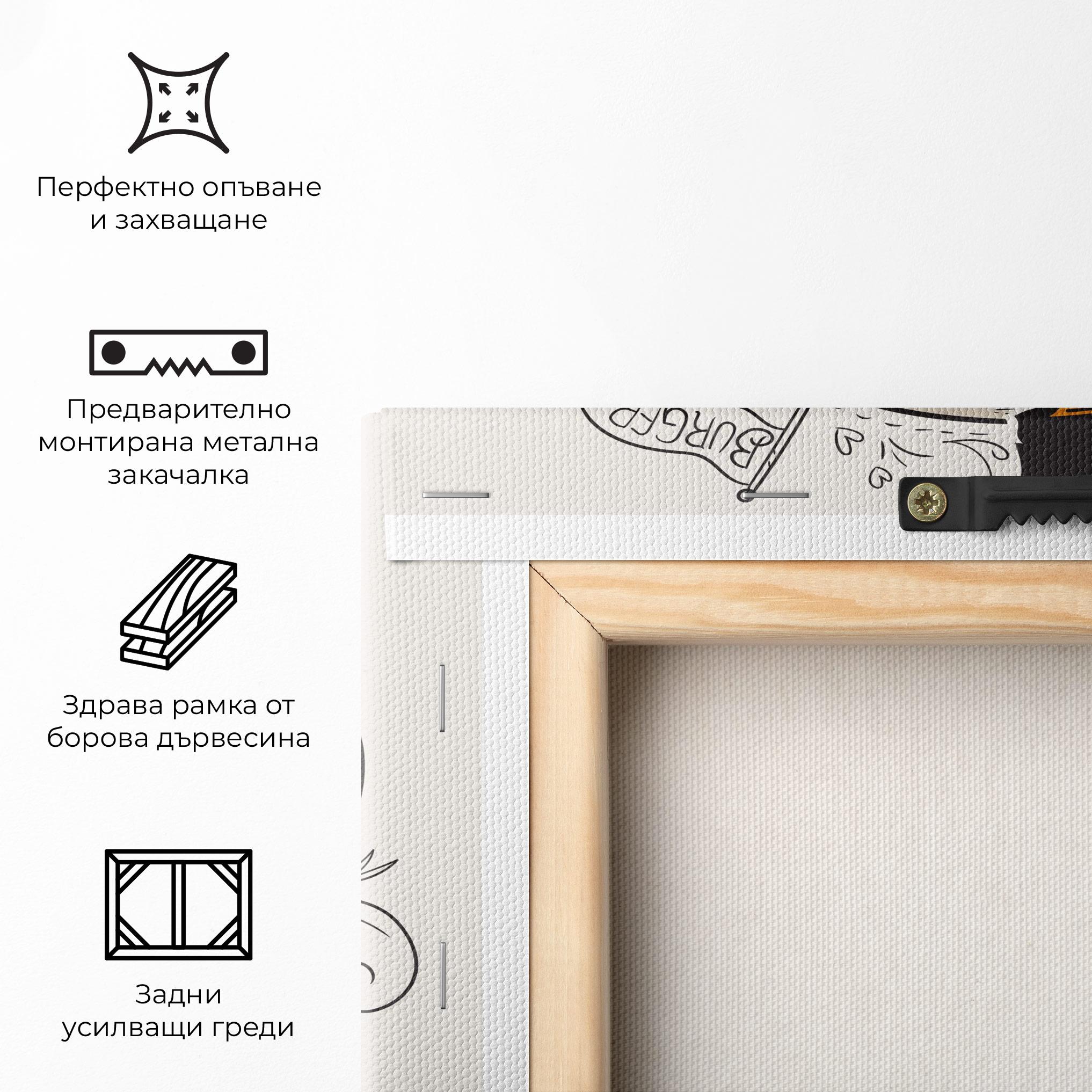 Картина на платно Burger Art mockup 5