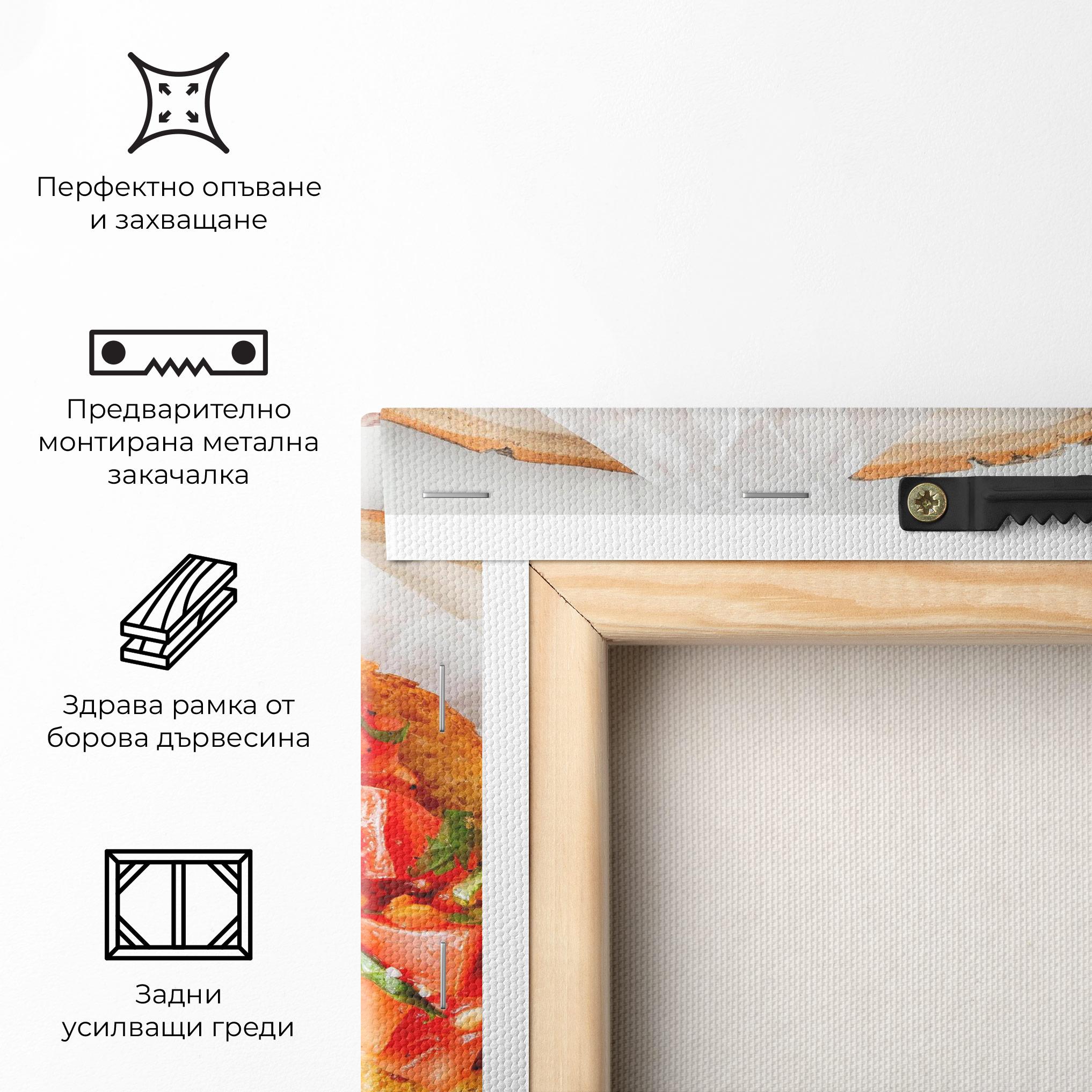 Картина на платно Tomatoes On Bread mockup 5