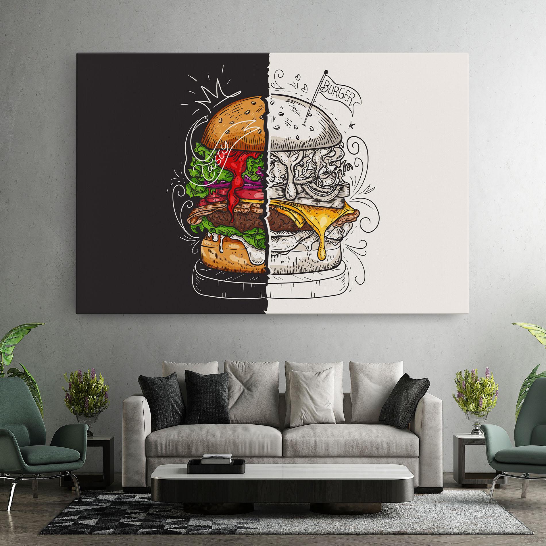 Картина на платно Burger Art mockup 7