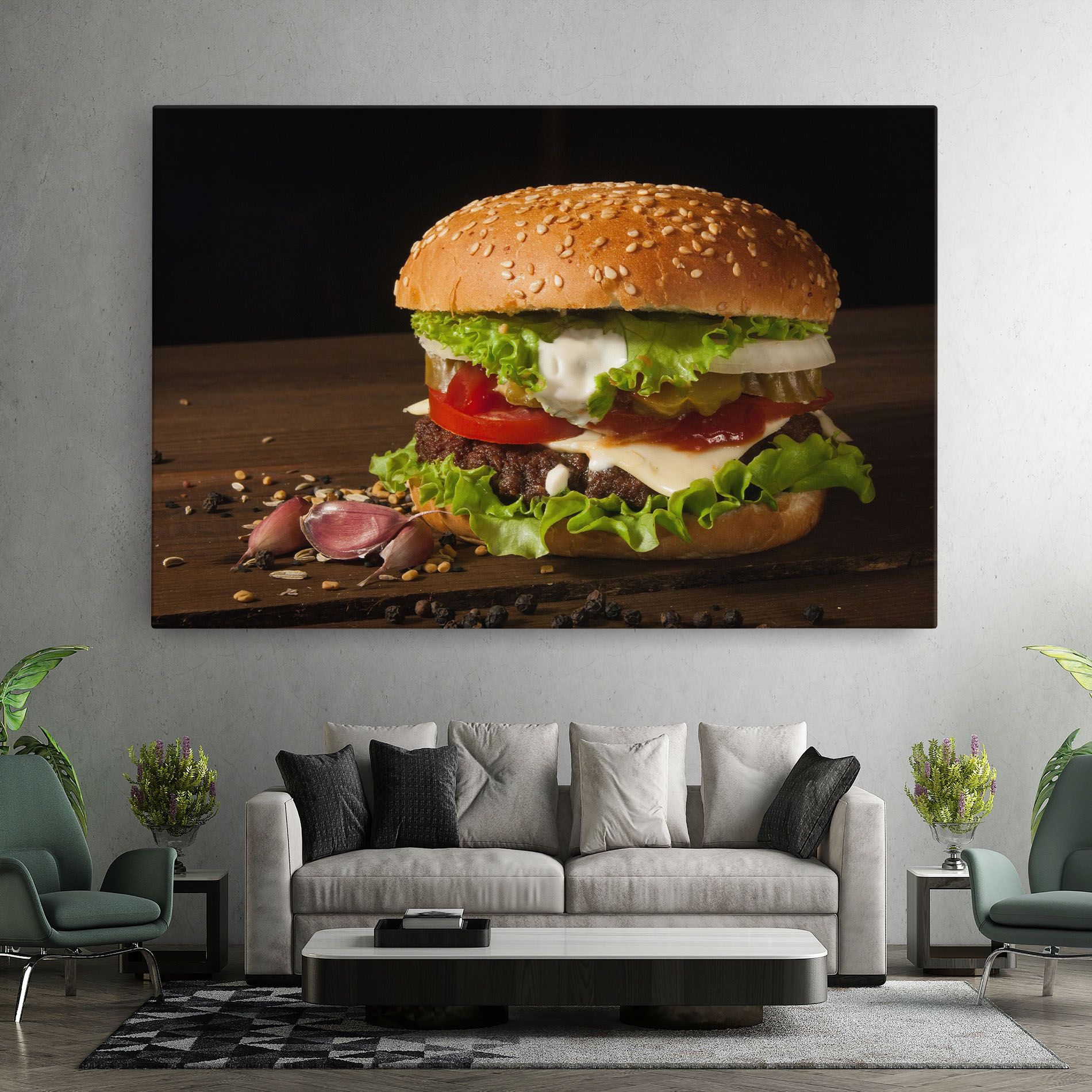 Delicious Hamburger mockup 7