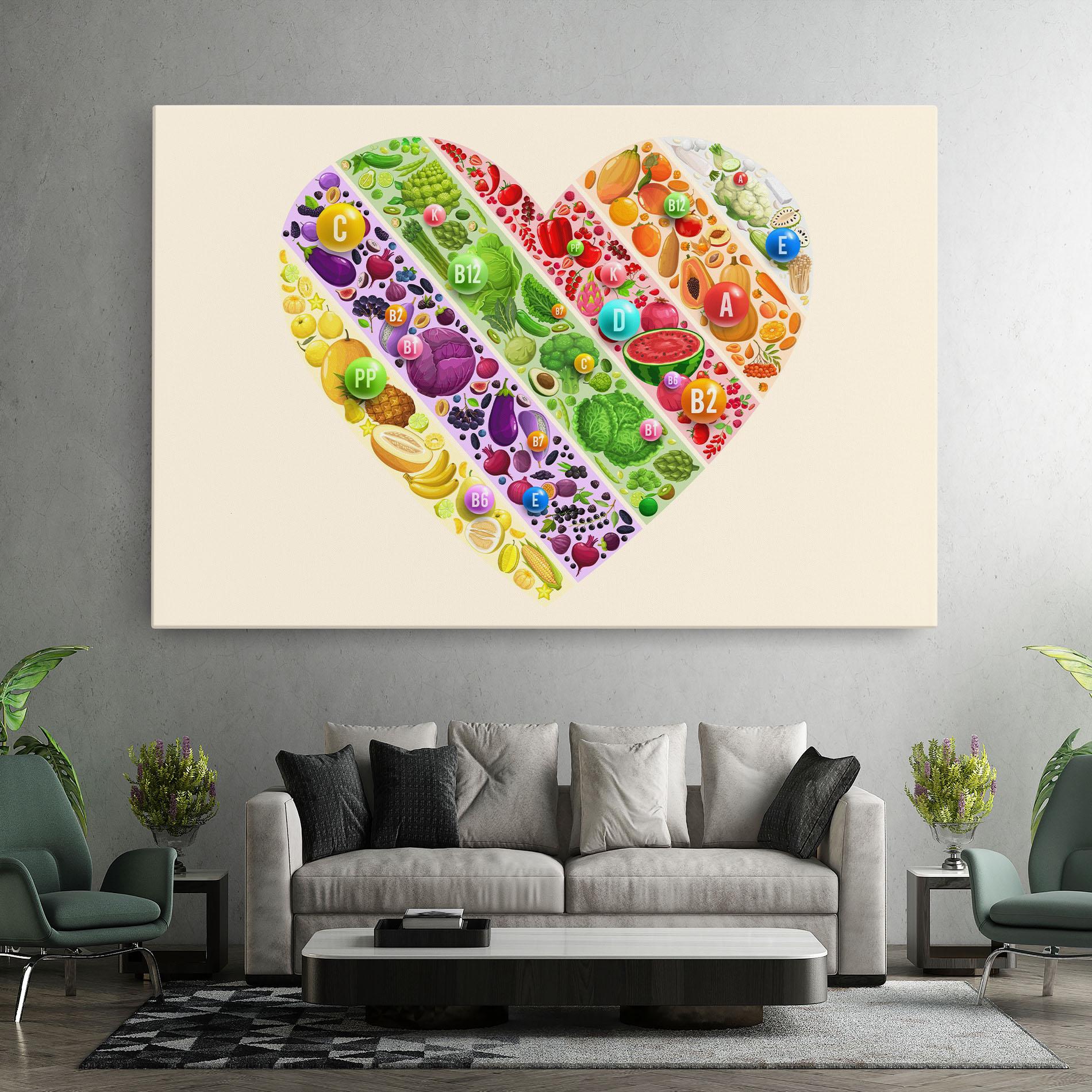 Картина на платно Food Heart mockup 7