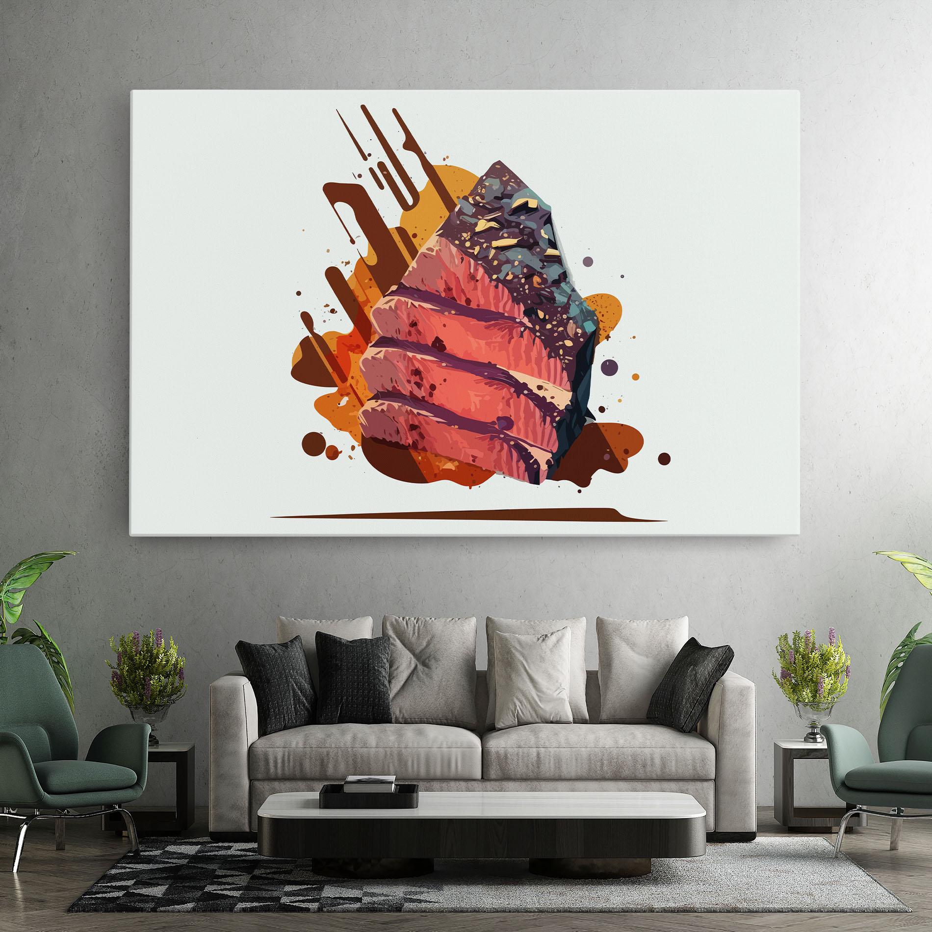 Картина на платно Meat Floating mockup 7