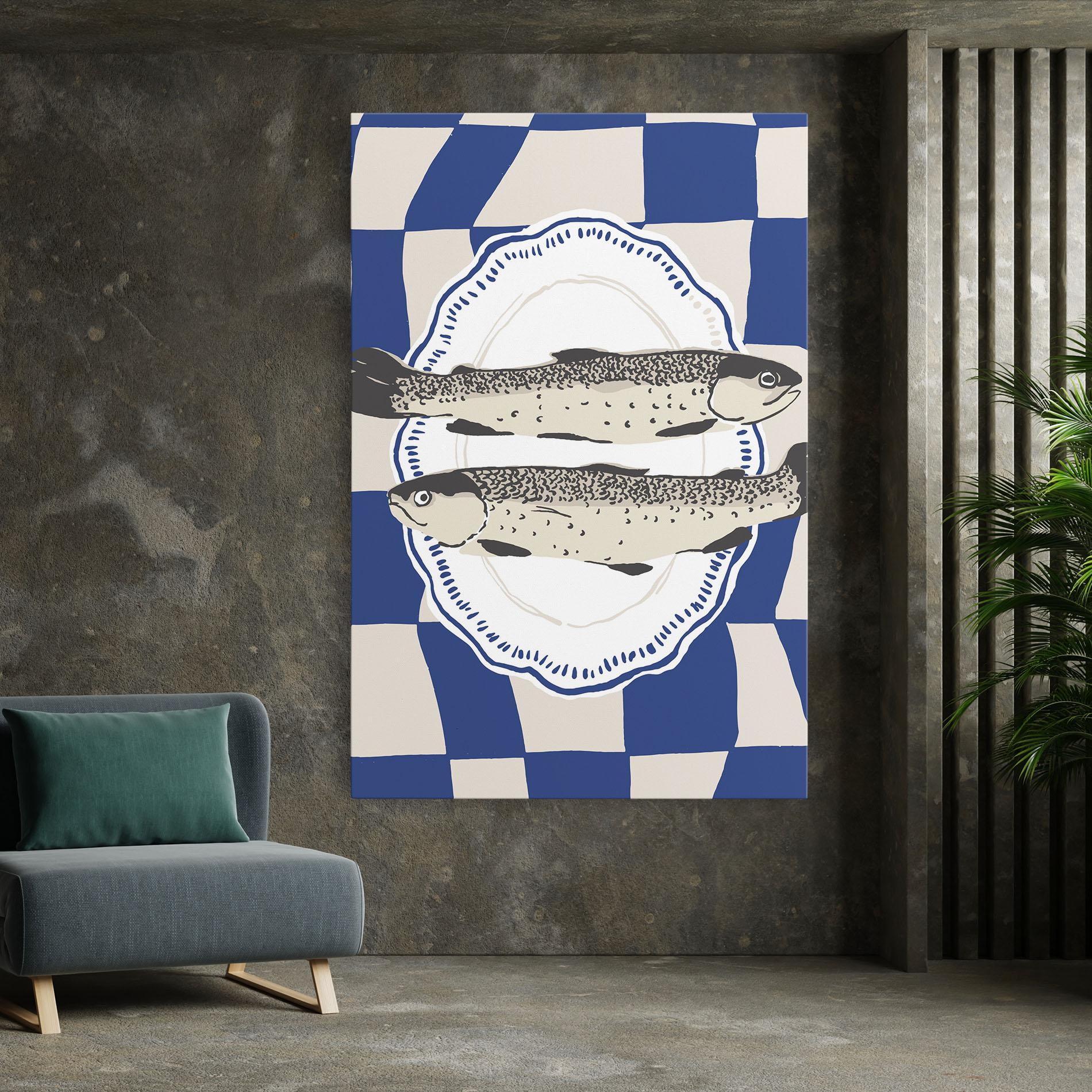 Картина на платно Food Fish mockup 7