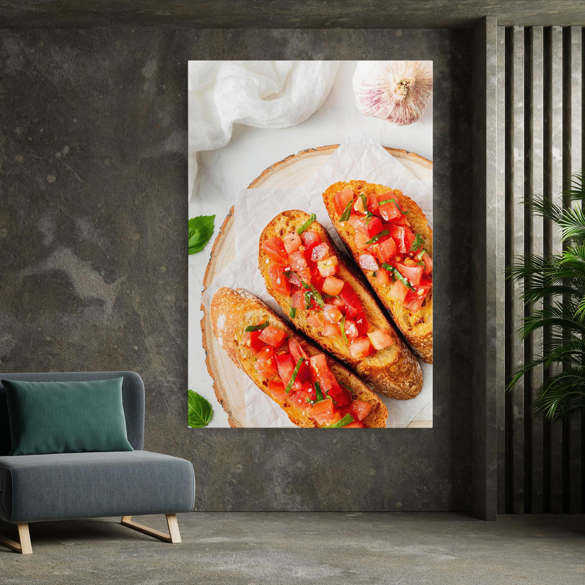 Картина на платно Tomatoes On Bread mockup 7