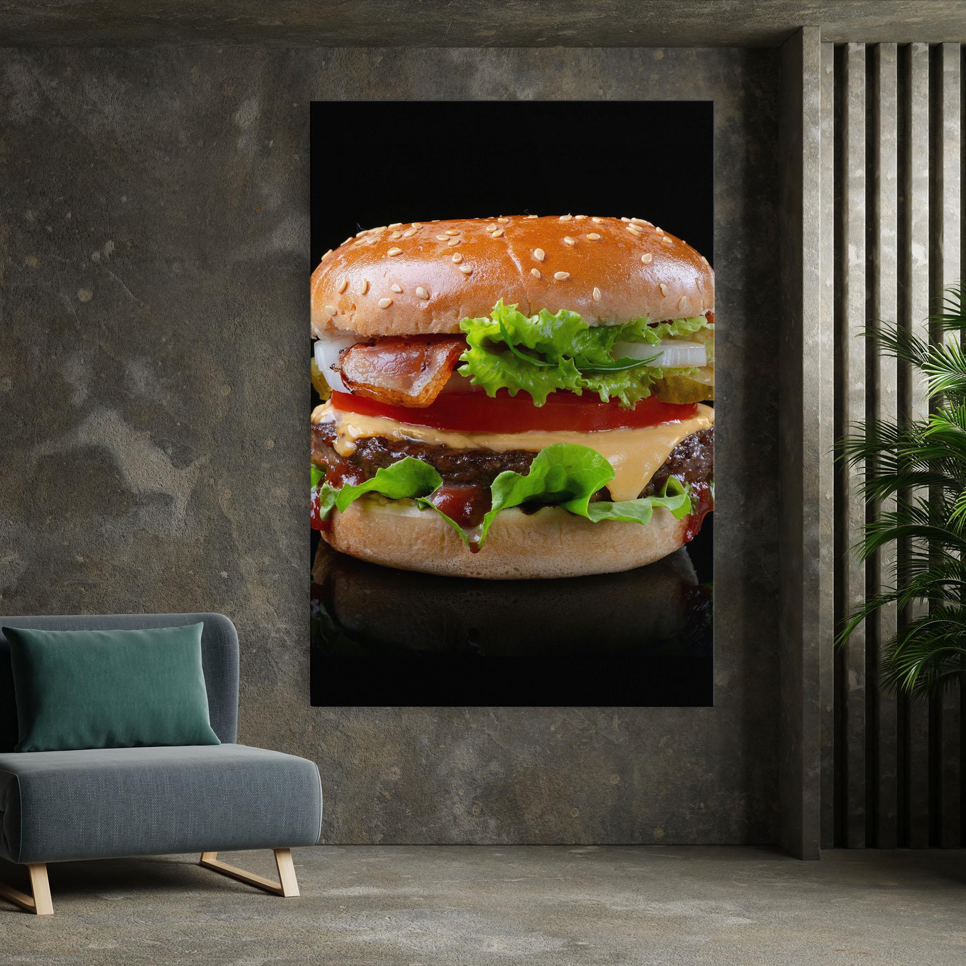 Картина на платно Yumm Hamburger mockup 7