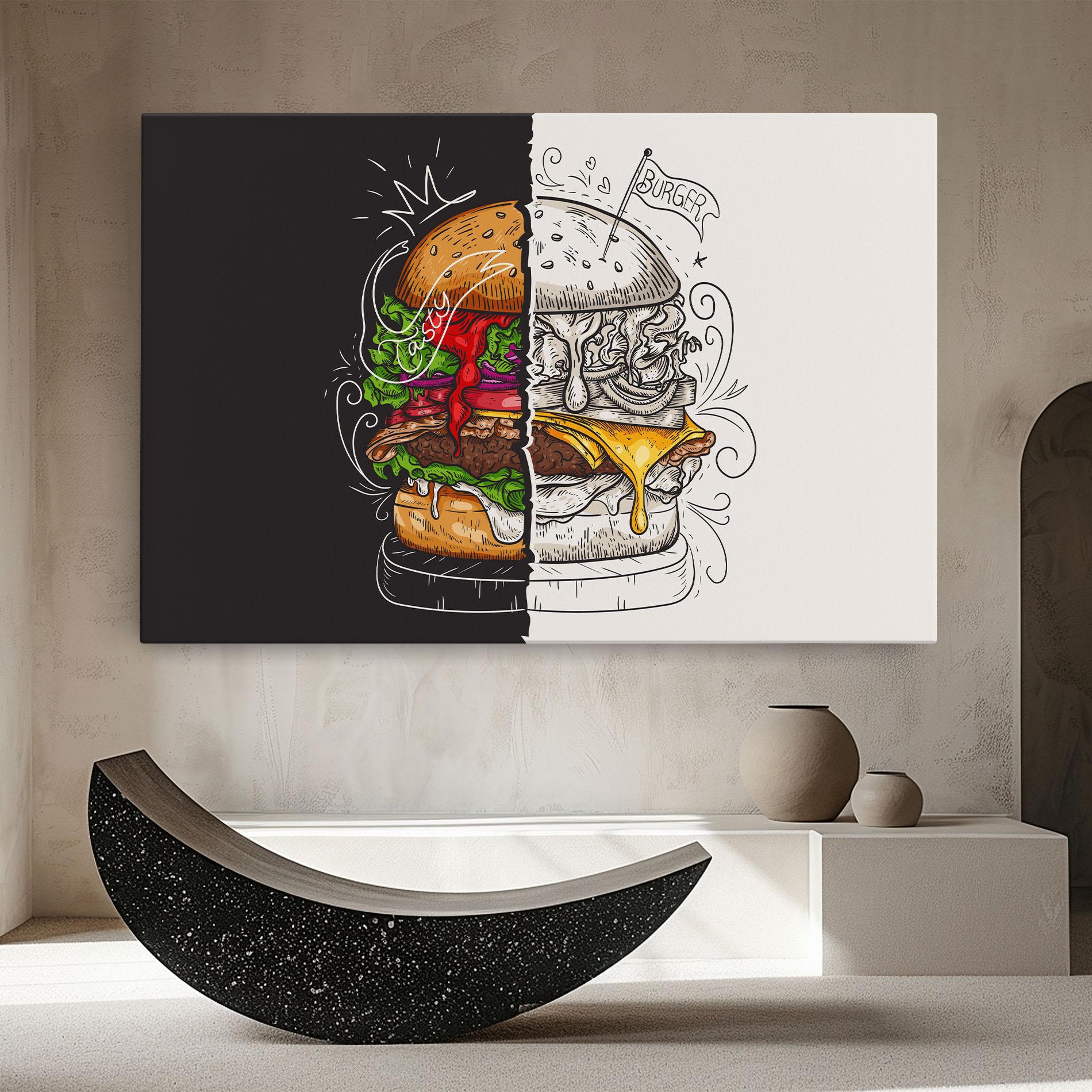 Картина на платно Burger Art mockup 8