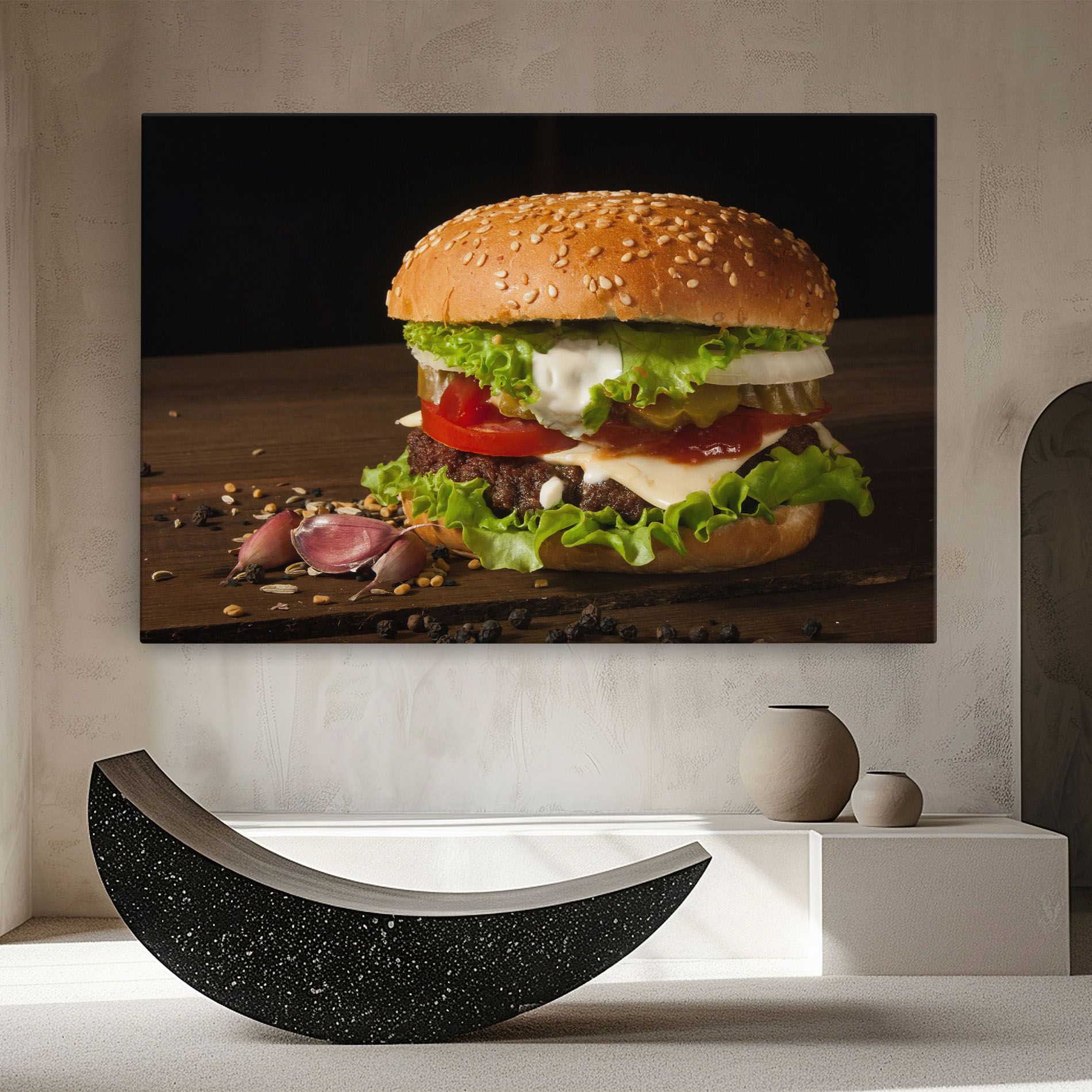Delicious Hamburger mockup 8