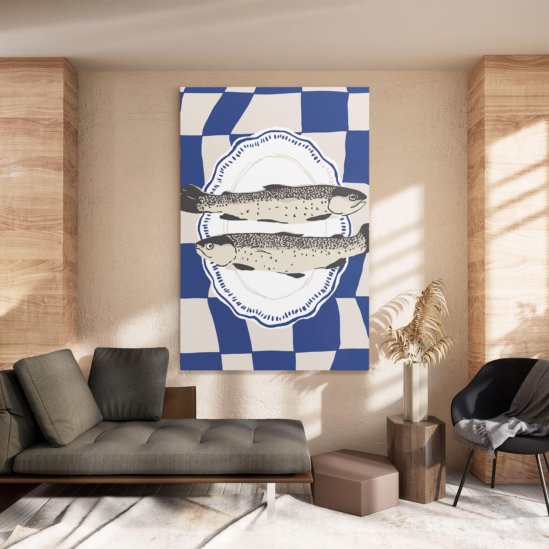 Картина на платно Food Fish mockup 8