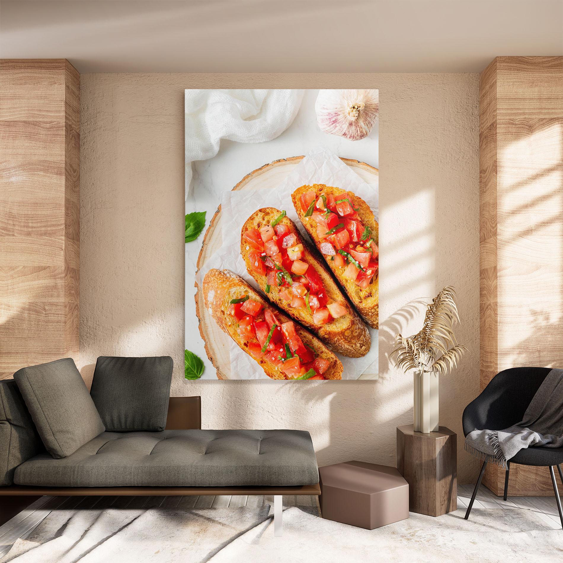 Картина на платно Tomatoes On Bread mockup 8