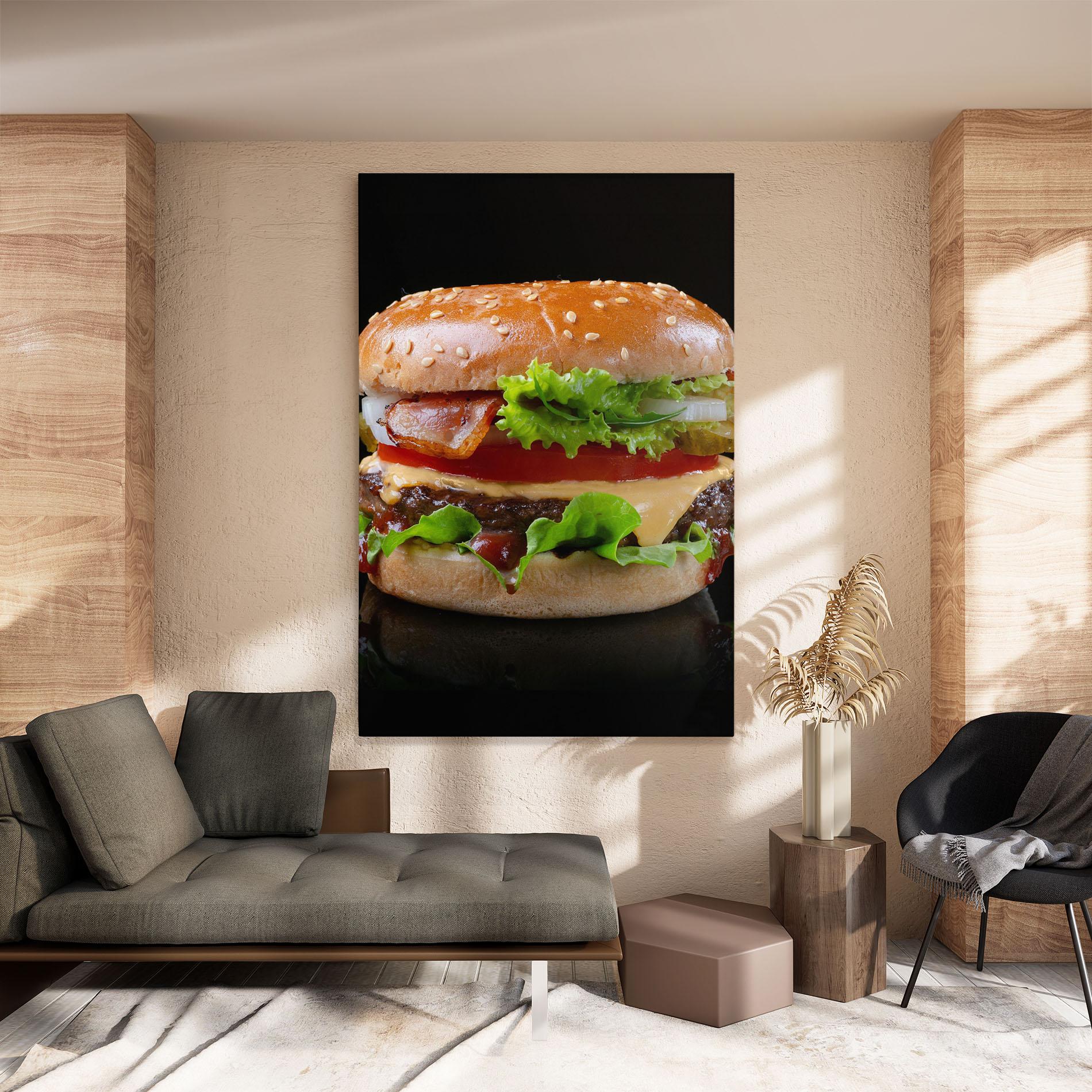 Картина на платно Yumm Hamburger mockup 8