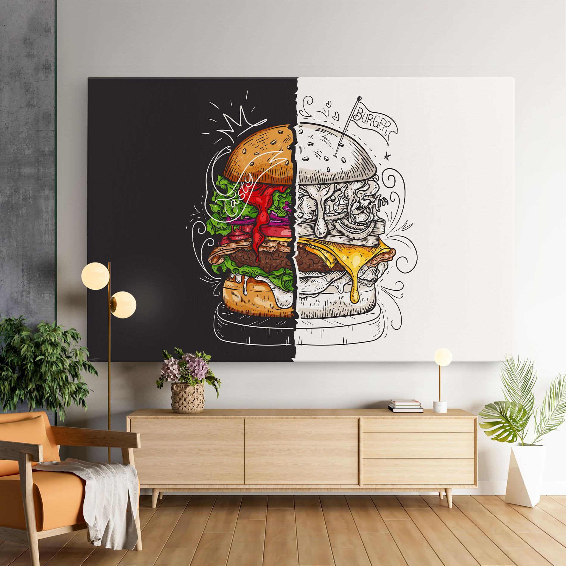 Картина на платно Burger Art mockup 9