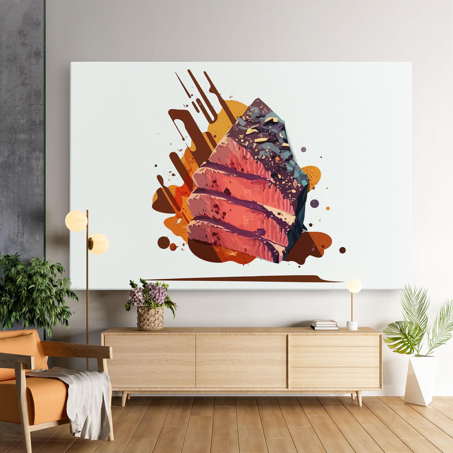 Картина на платно Meat Floating mockup 9