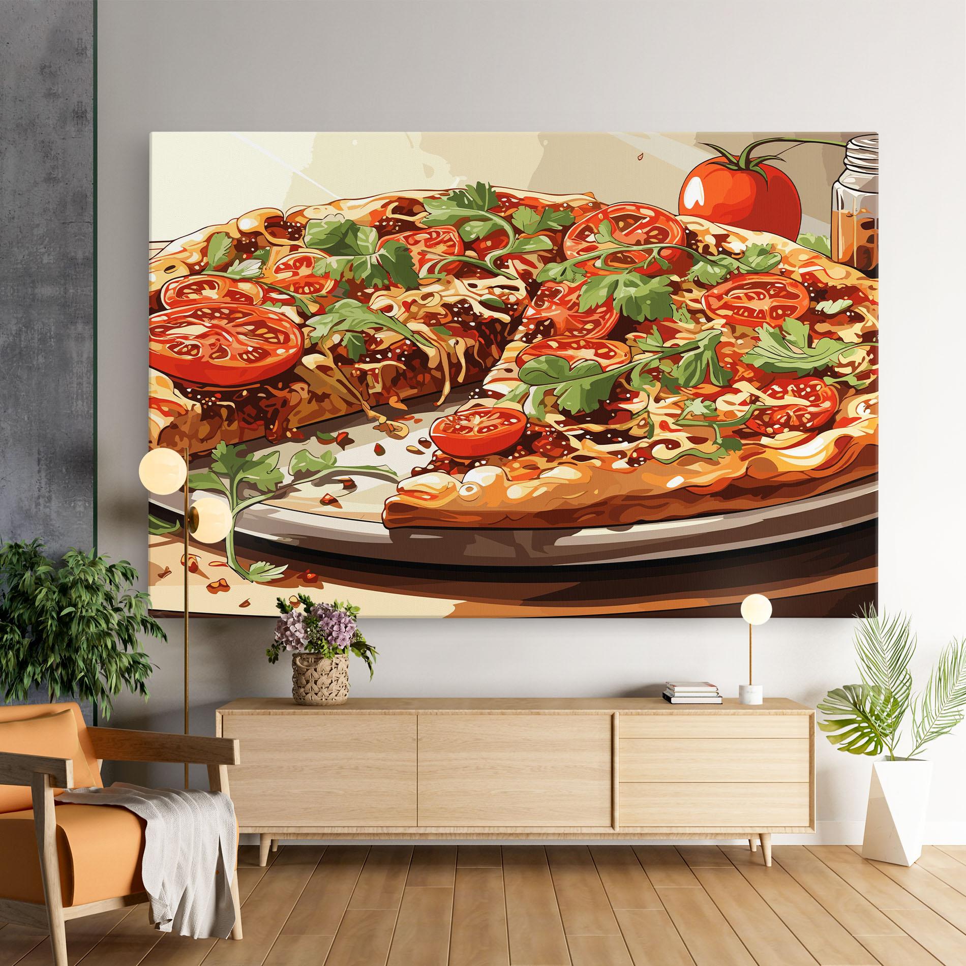 Картина на платно Pizza View mockup 9