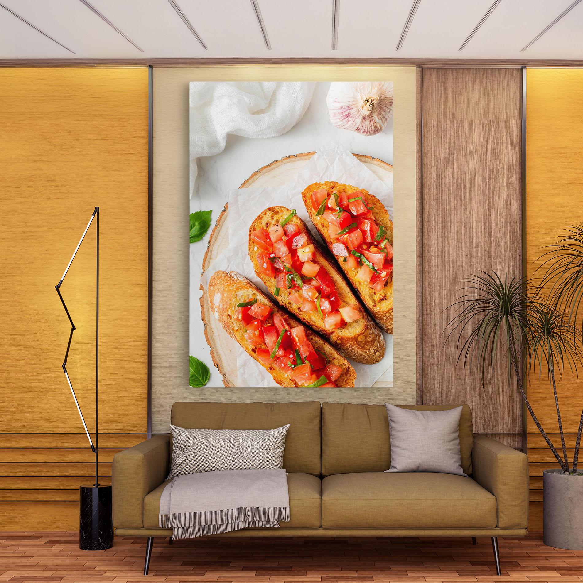 Картина на платно Tomatoes On Bread mockup 9