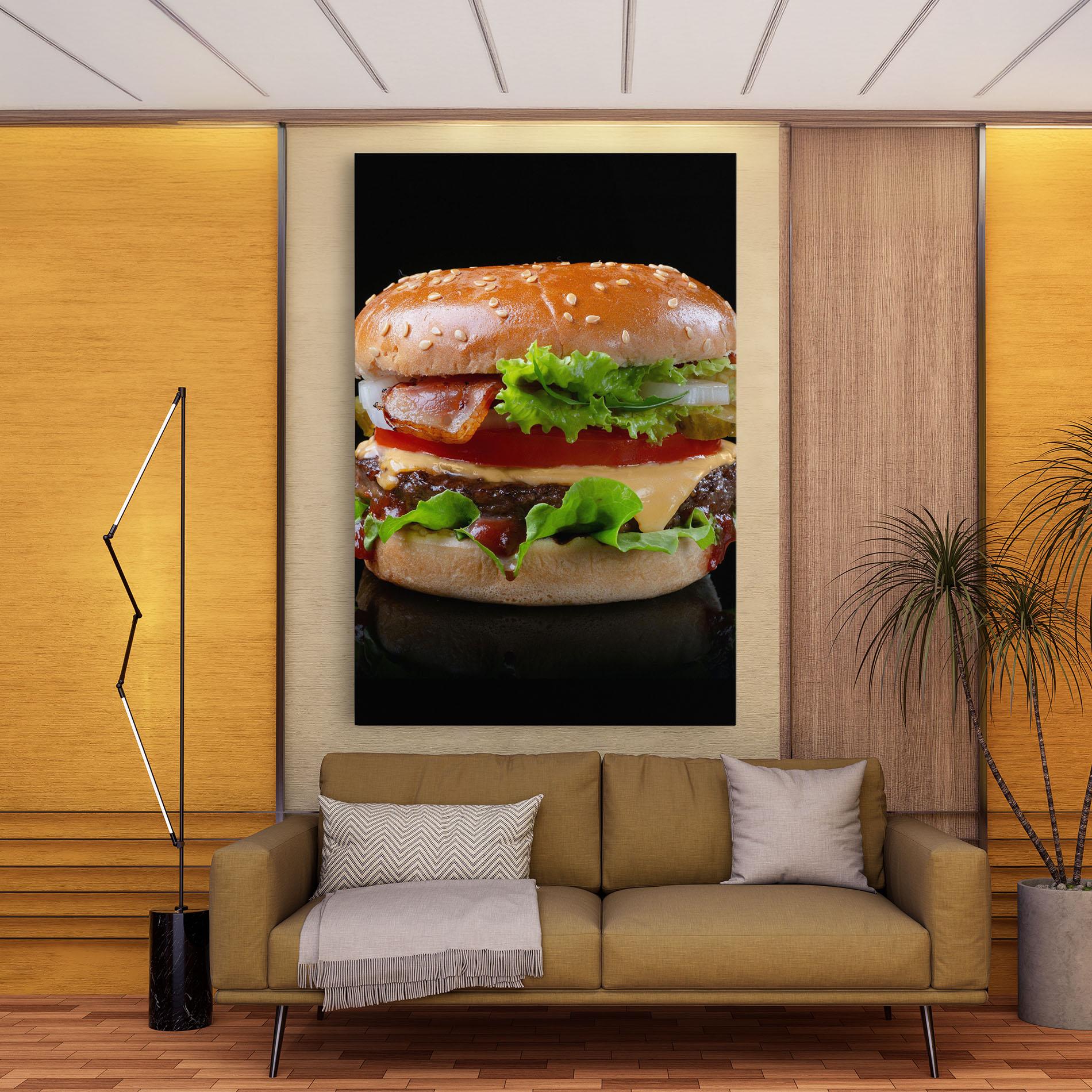 Картина на платно Yumm Hamburger mockup 9