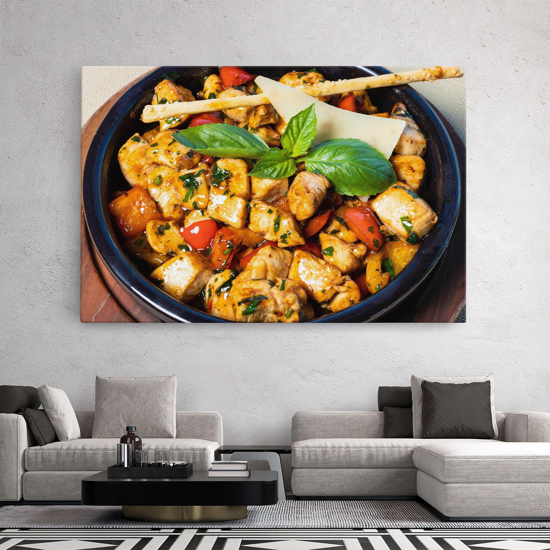 Картина на платно Chicken Food mockup 2