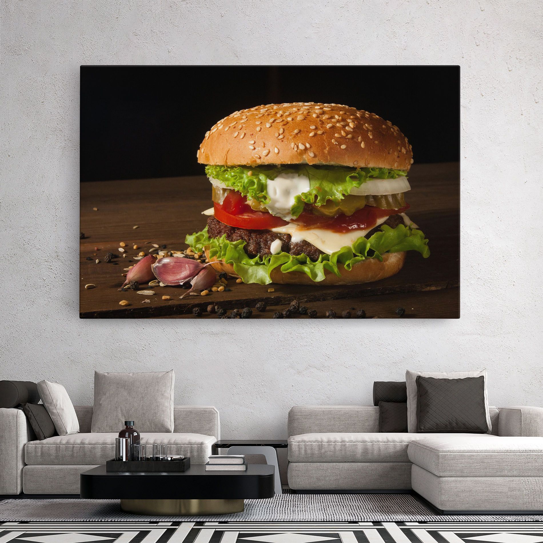 Delicious Hamburger mockup 2