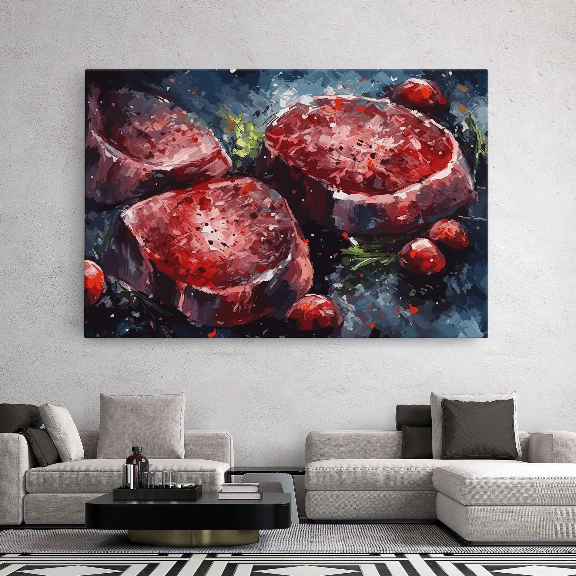 Картина на платно Meat Art mockup 2