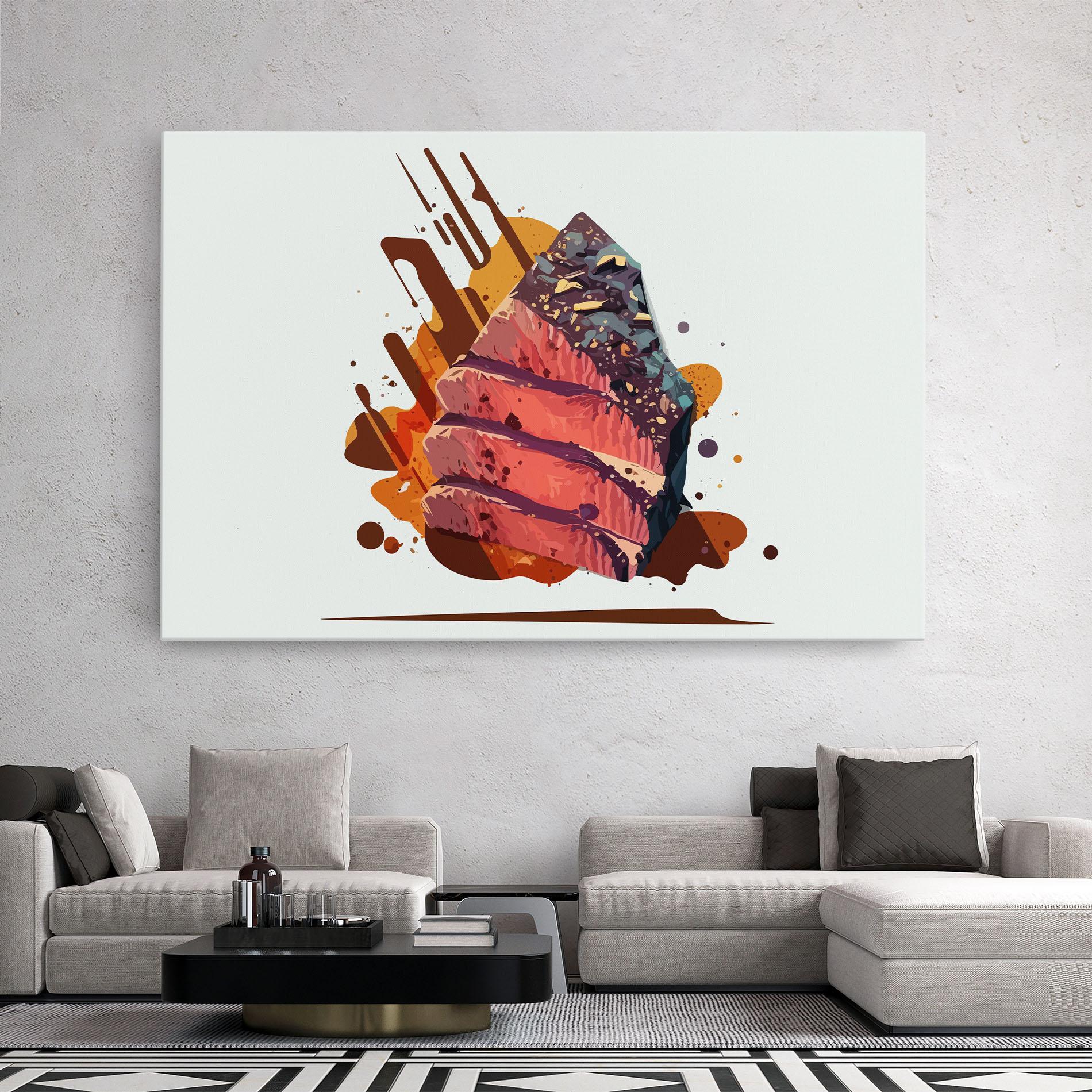 Картина на платно Meat Floating mockup 2