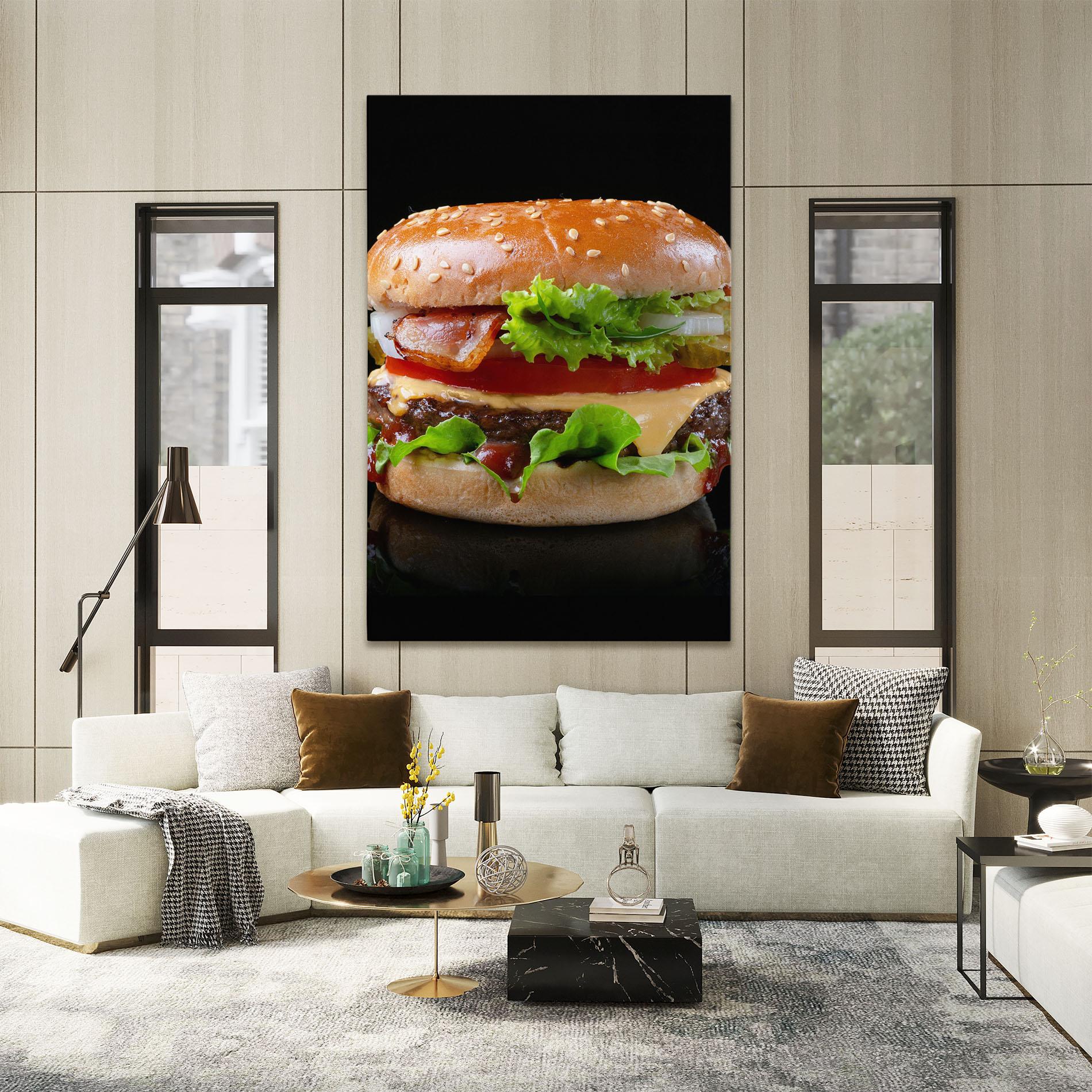 Картина на платно Yumm Hamburger mockup 2