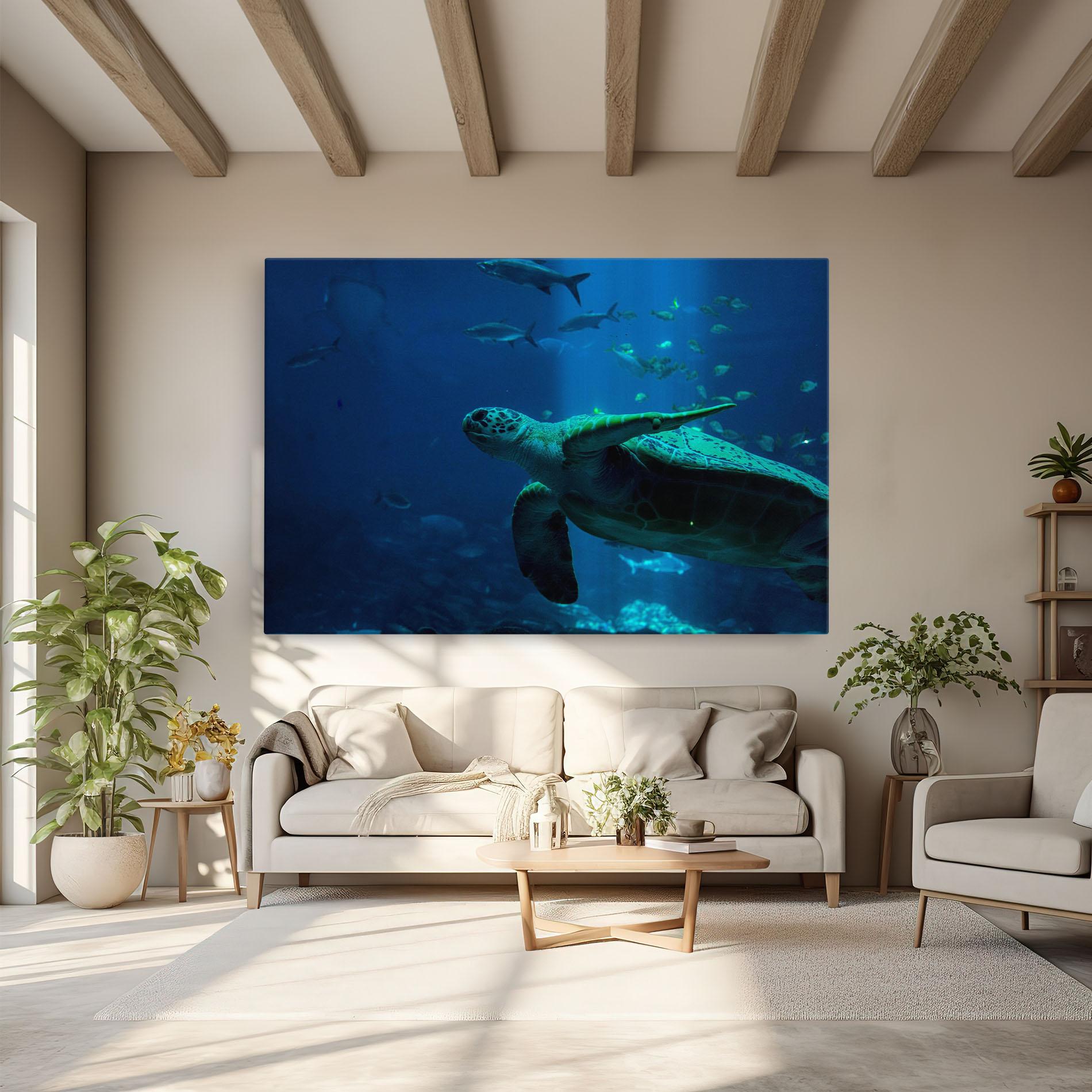 Картина на платно Green Turtule mockup 6