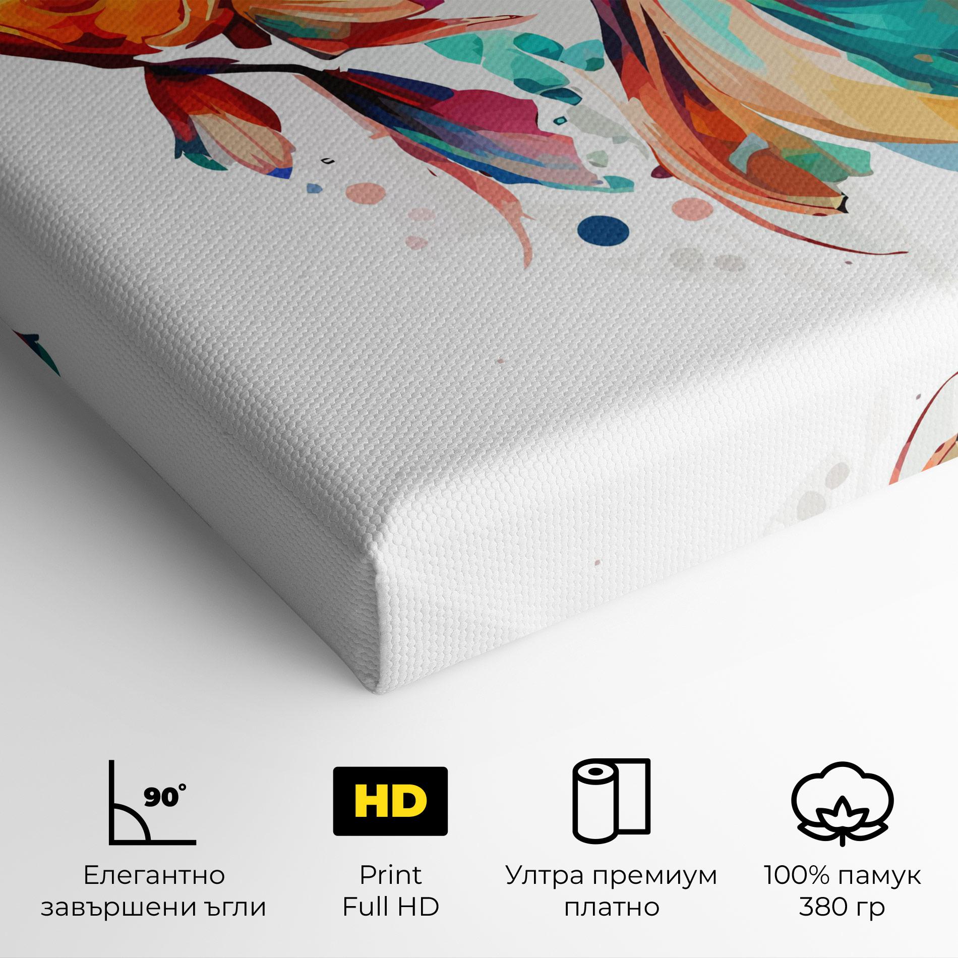 Картина на платно Blue Orange Fish mockup 4