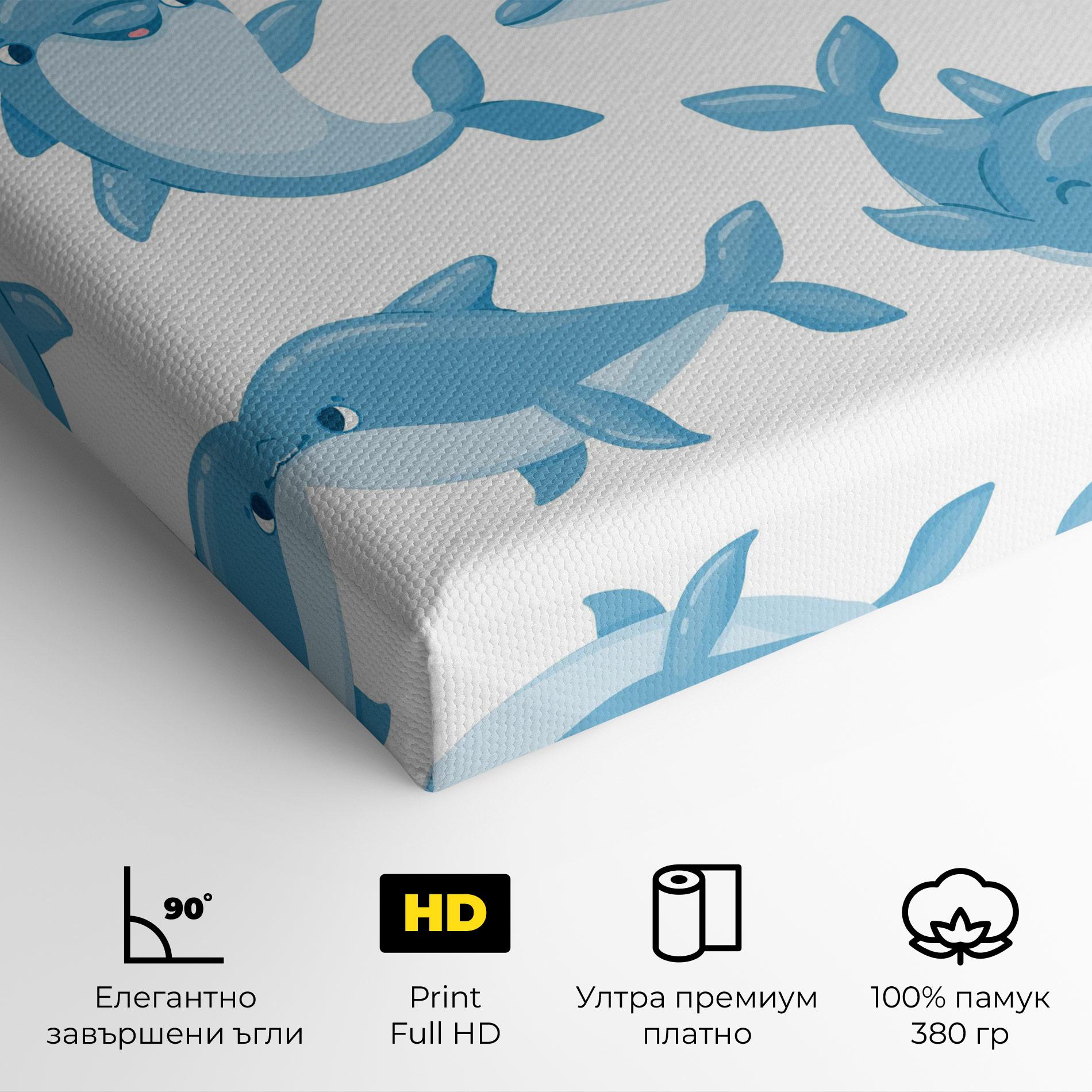 Картина на платно Dolphin mockup 4