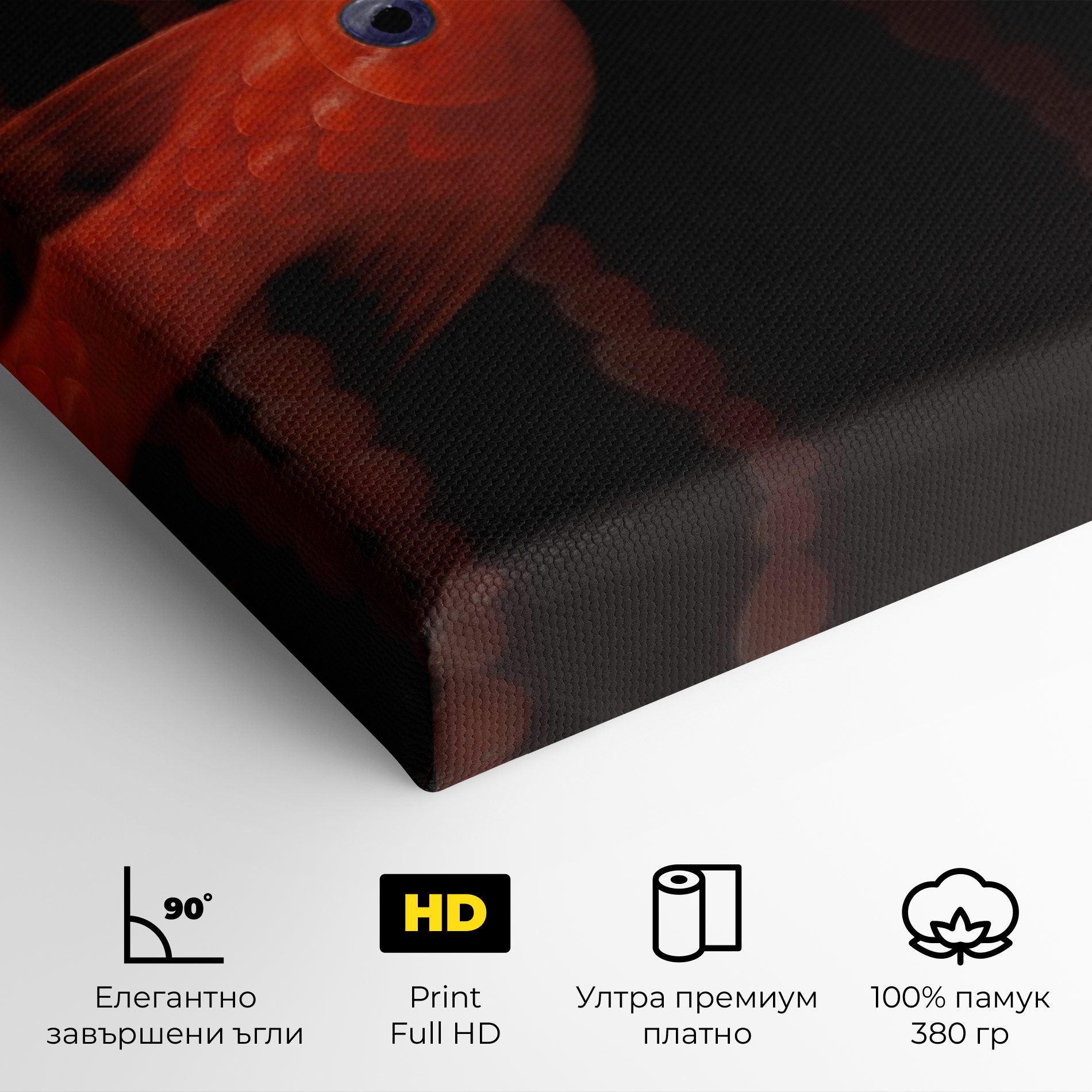 Orange Fish Heart mockup 4