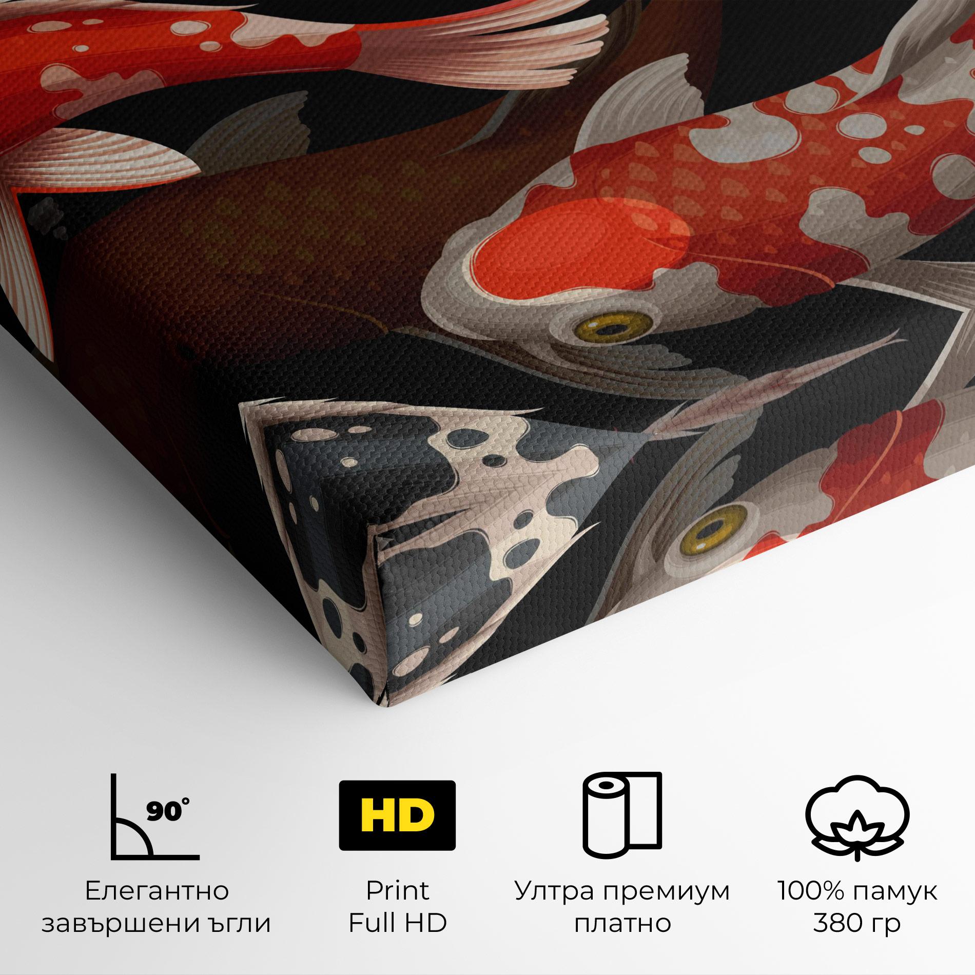 Картина на платно Seamless Koi Fish mockup 4
