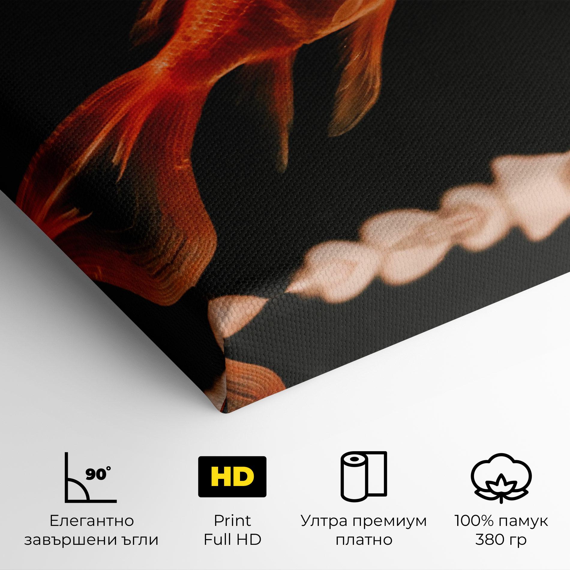 Картина на платно Small Orange Fish mockup 4