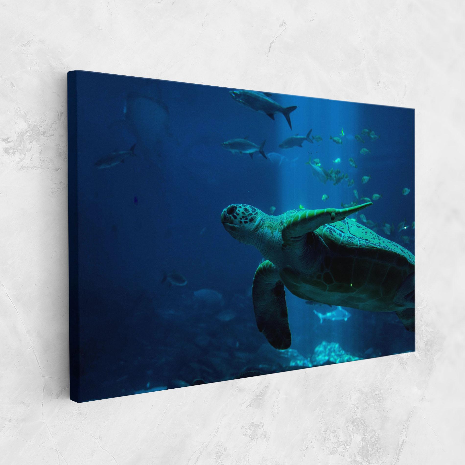 Картина на платно Green Turtule mockup 1