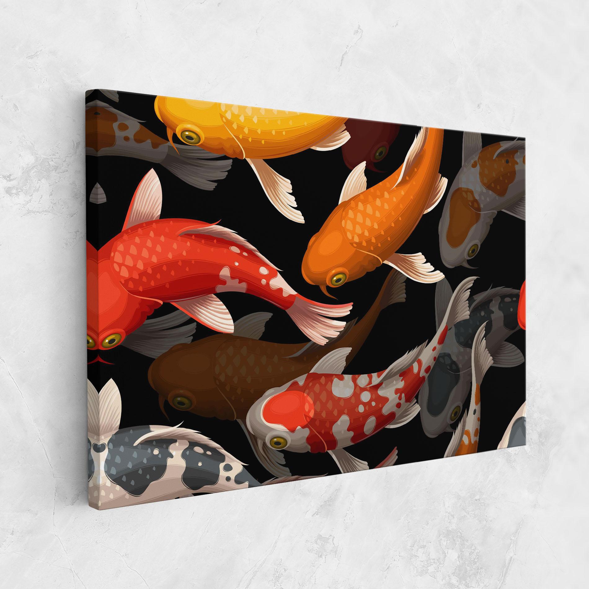 Картина на платно Seamless Koi Fish mockup 1