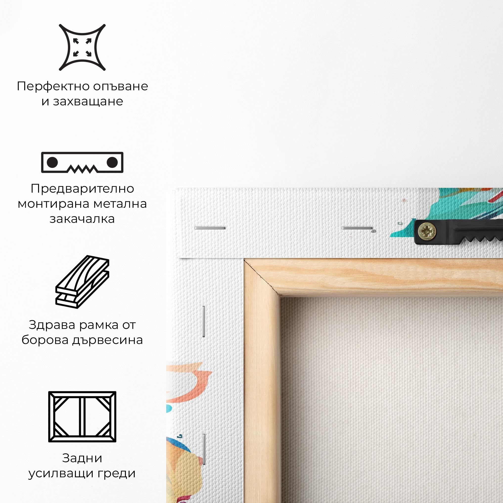 Картина на платно Blue Orange Fish mockup 5