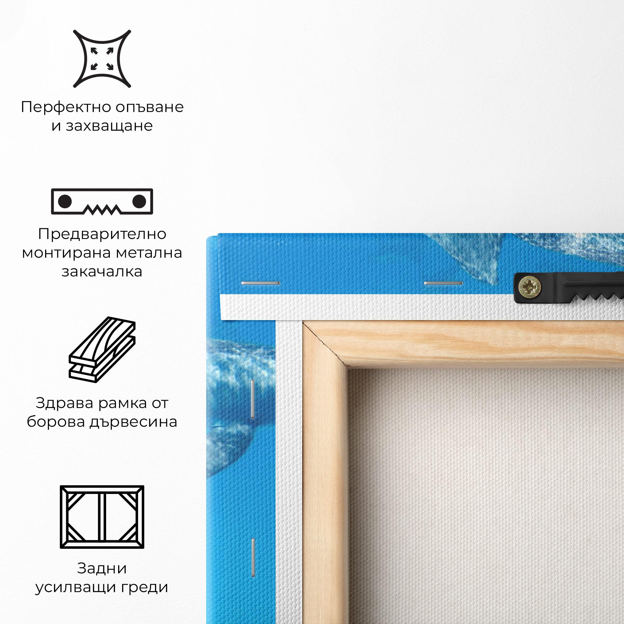 Картина на платно Family Of Dolphins mockup 5