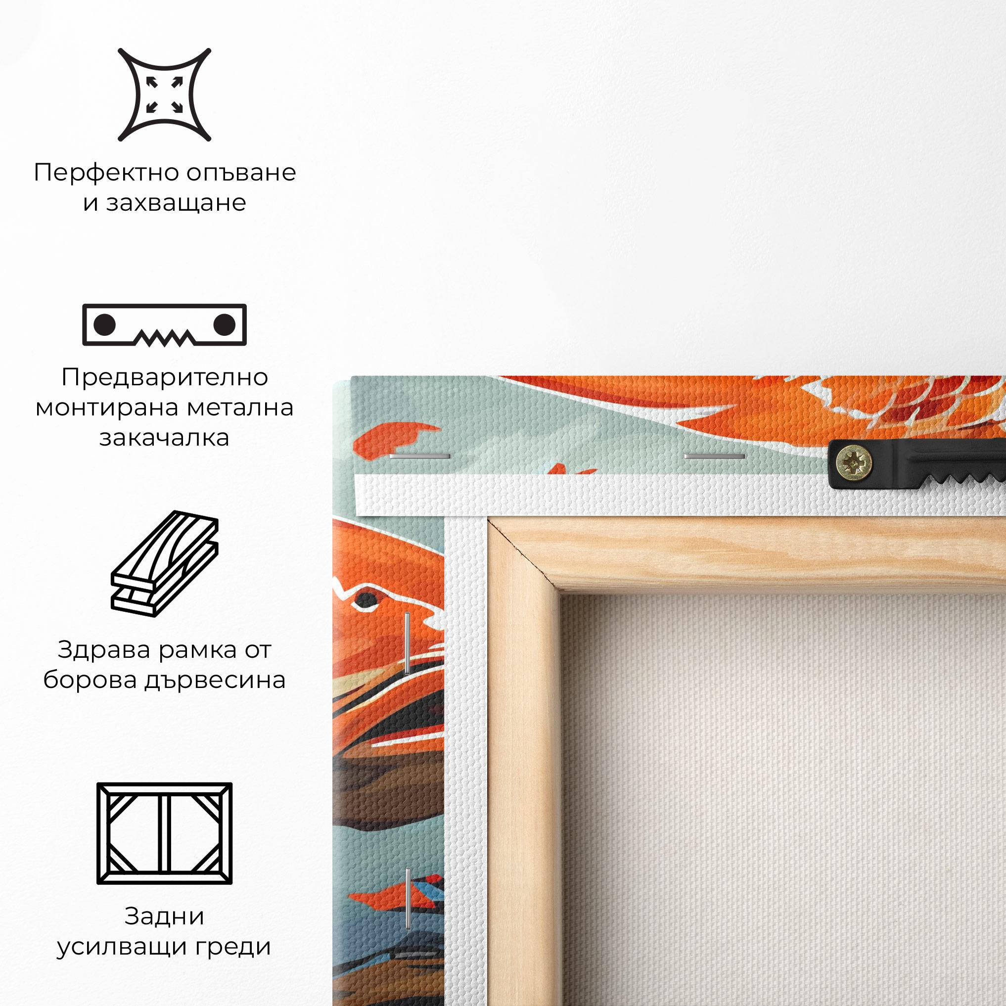 Картина на платно Orange Koi mockup 5
