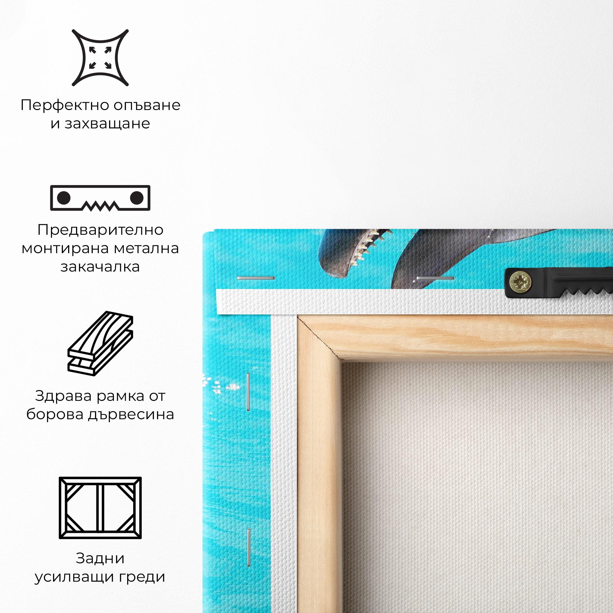 Картина на платно Trained Dolphin mockup 5