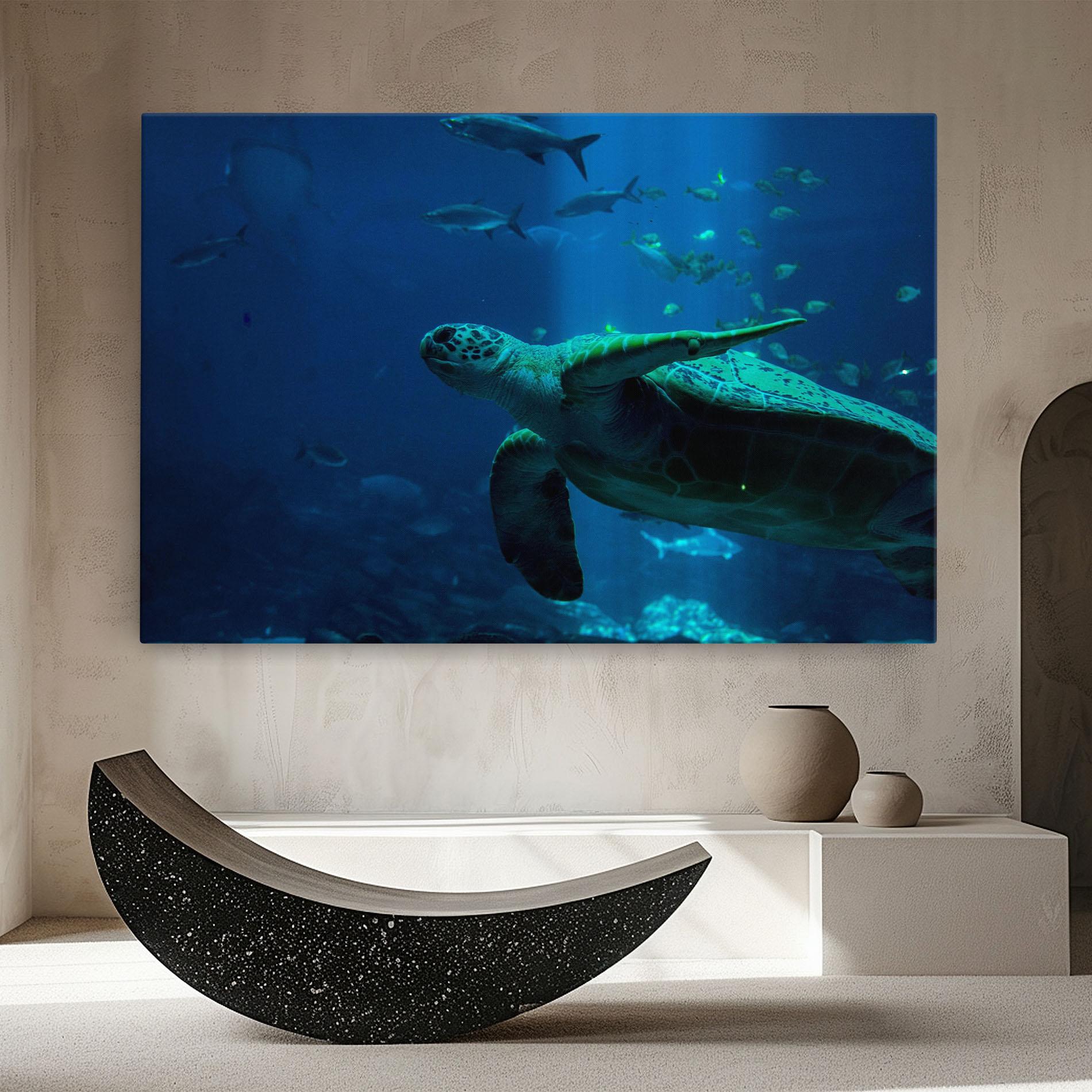 Картина на платно Green Turtule mockup 8