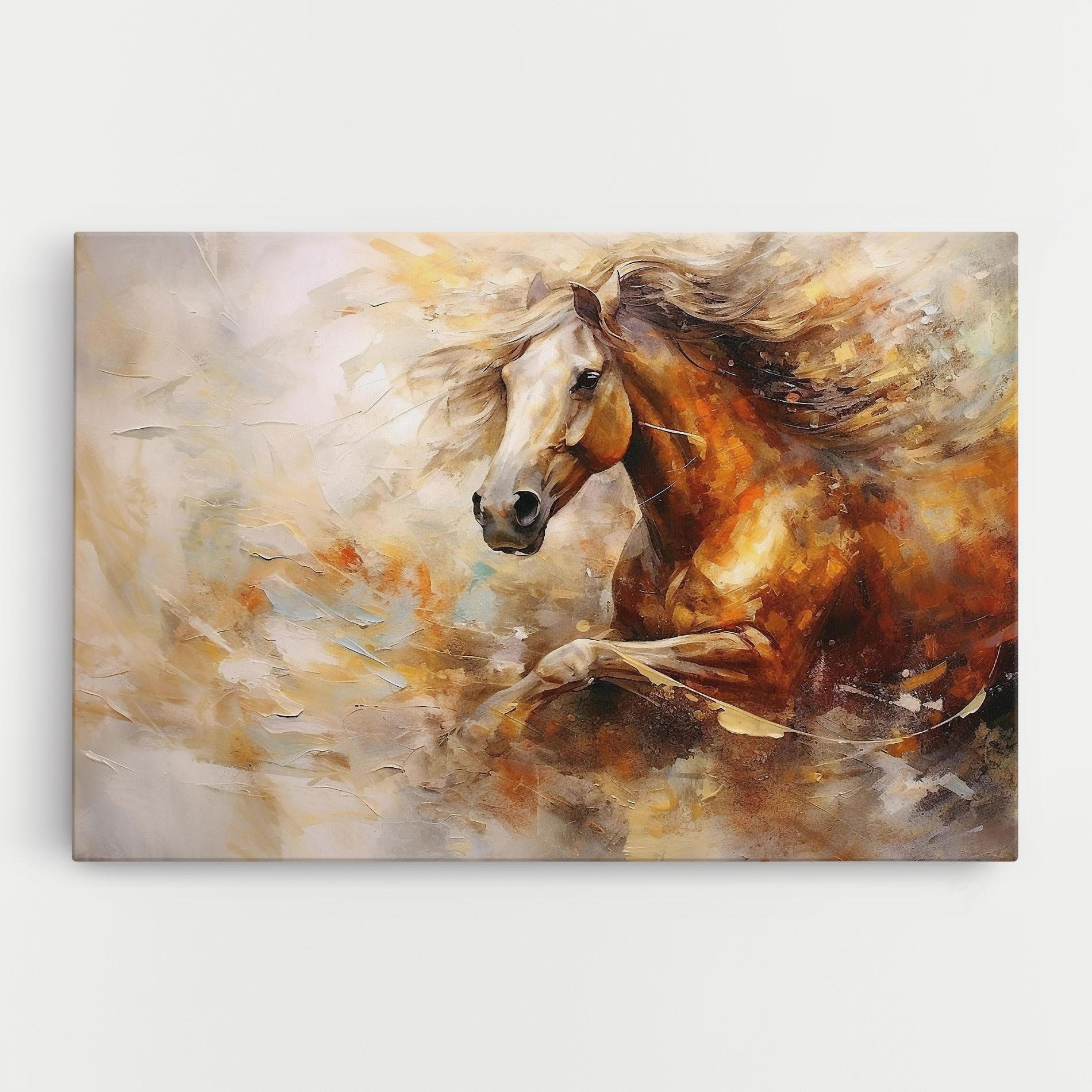 Картина на платно Brown Horse Running mockup 0