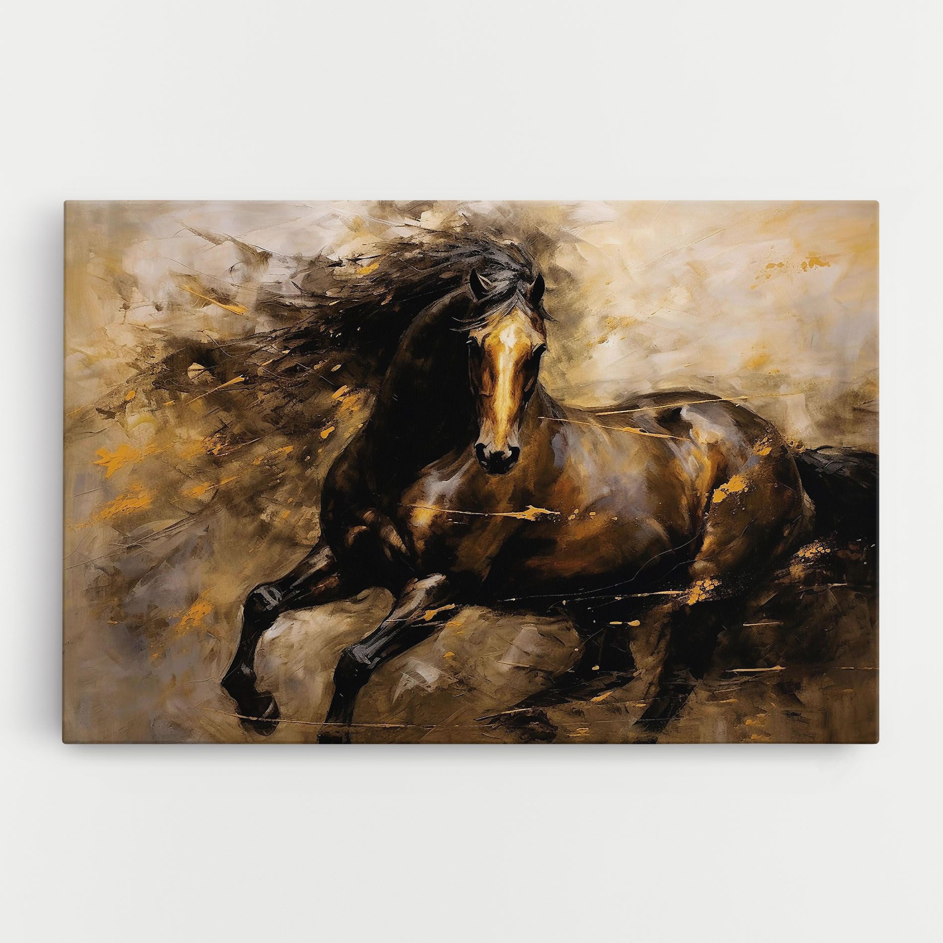 Gold Brown Horse mockup 0