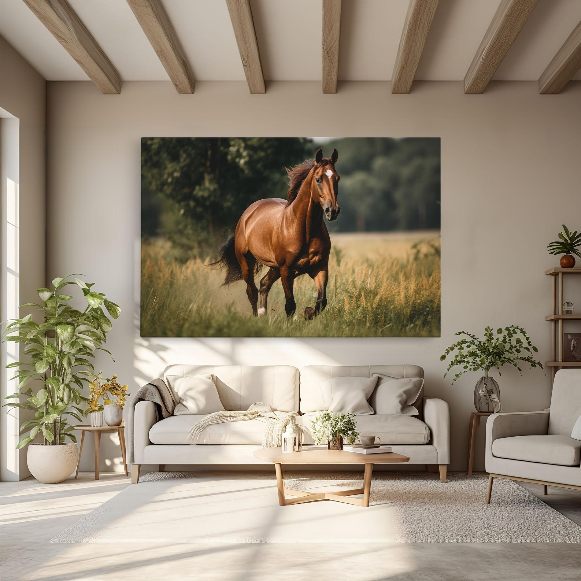 Картина на платно Wild Horse Running mockup 6