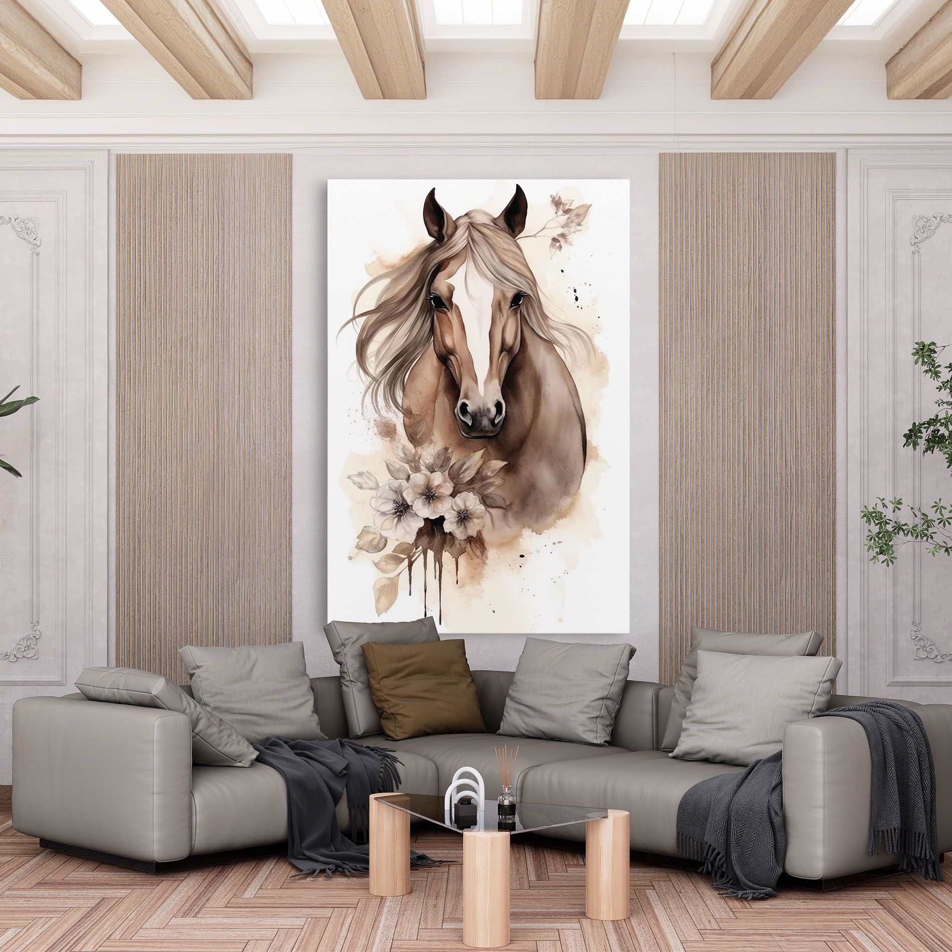 Flower Brown Horse mockup 6
