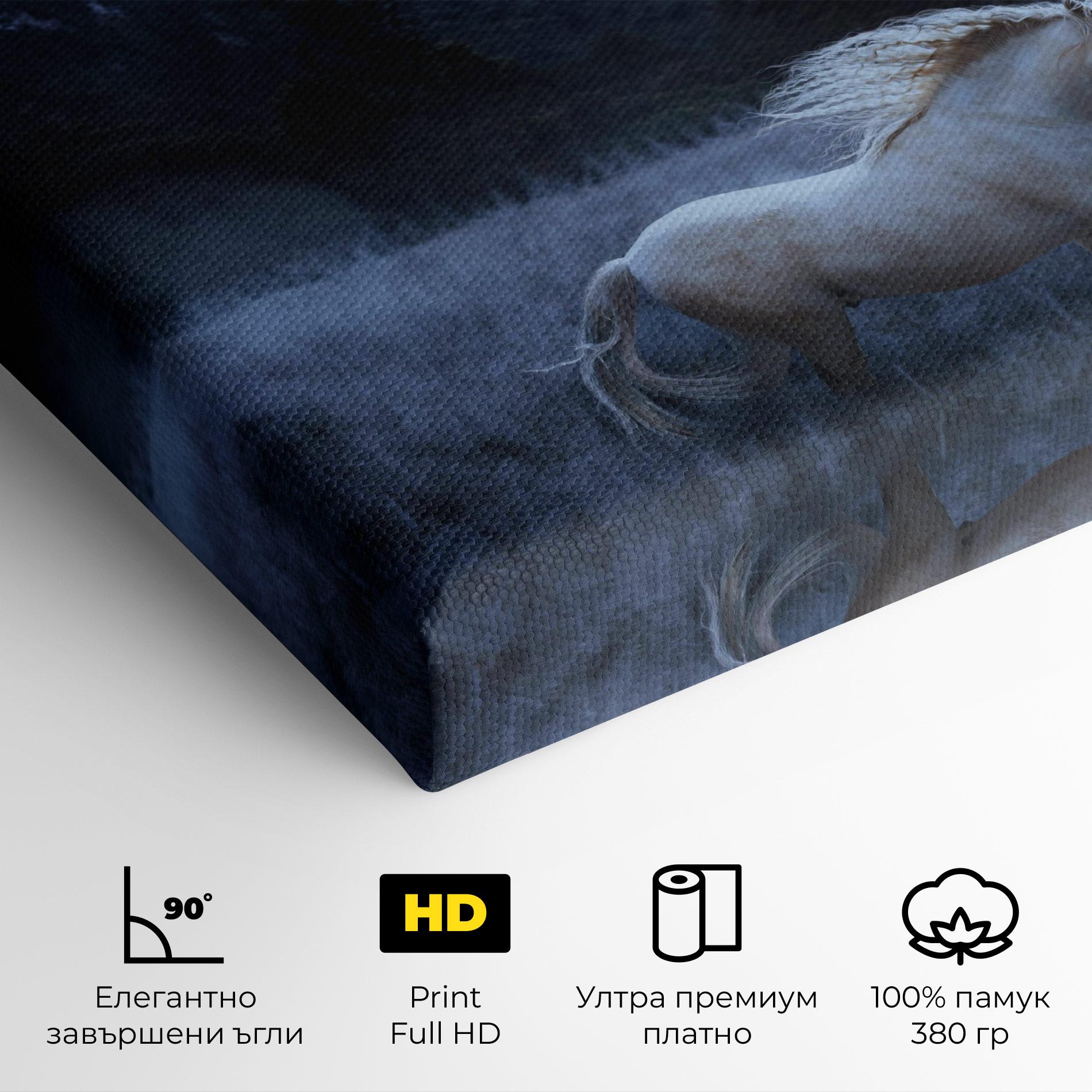 Картина на платно Blue Moon Unicorn mockup 4