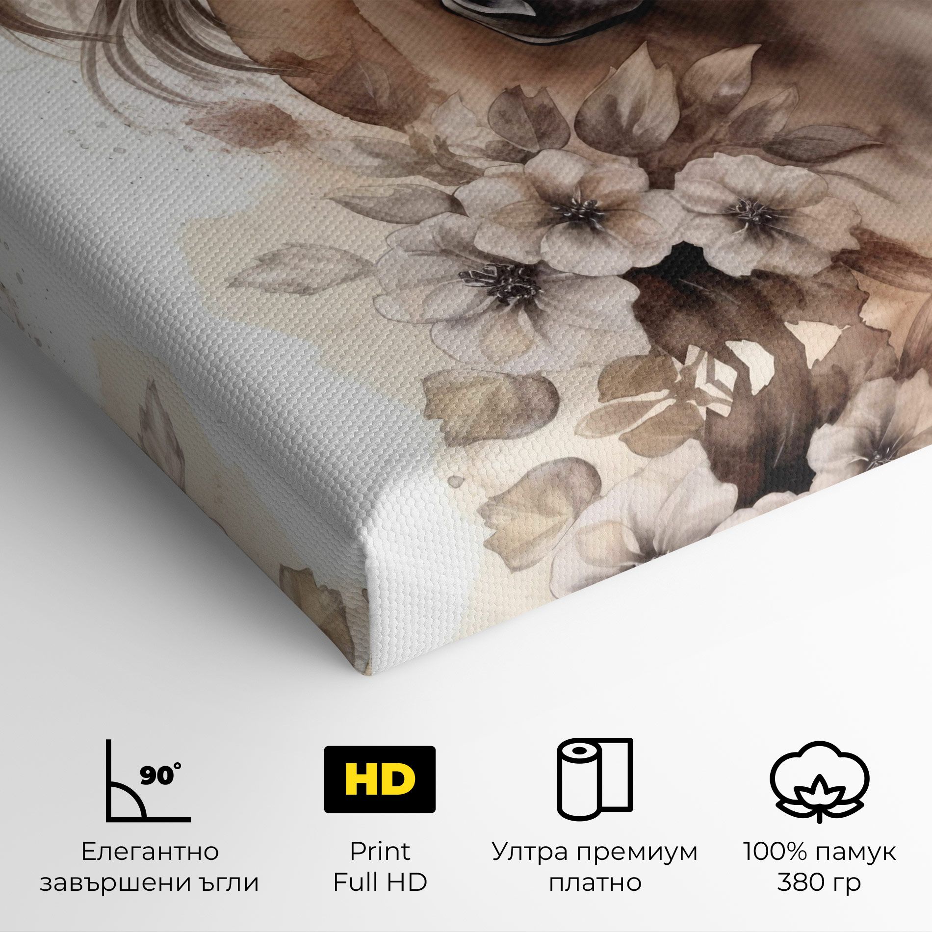 Flower Brown Horse mockup 4