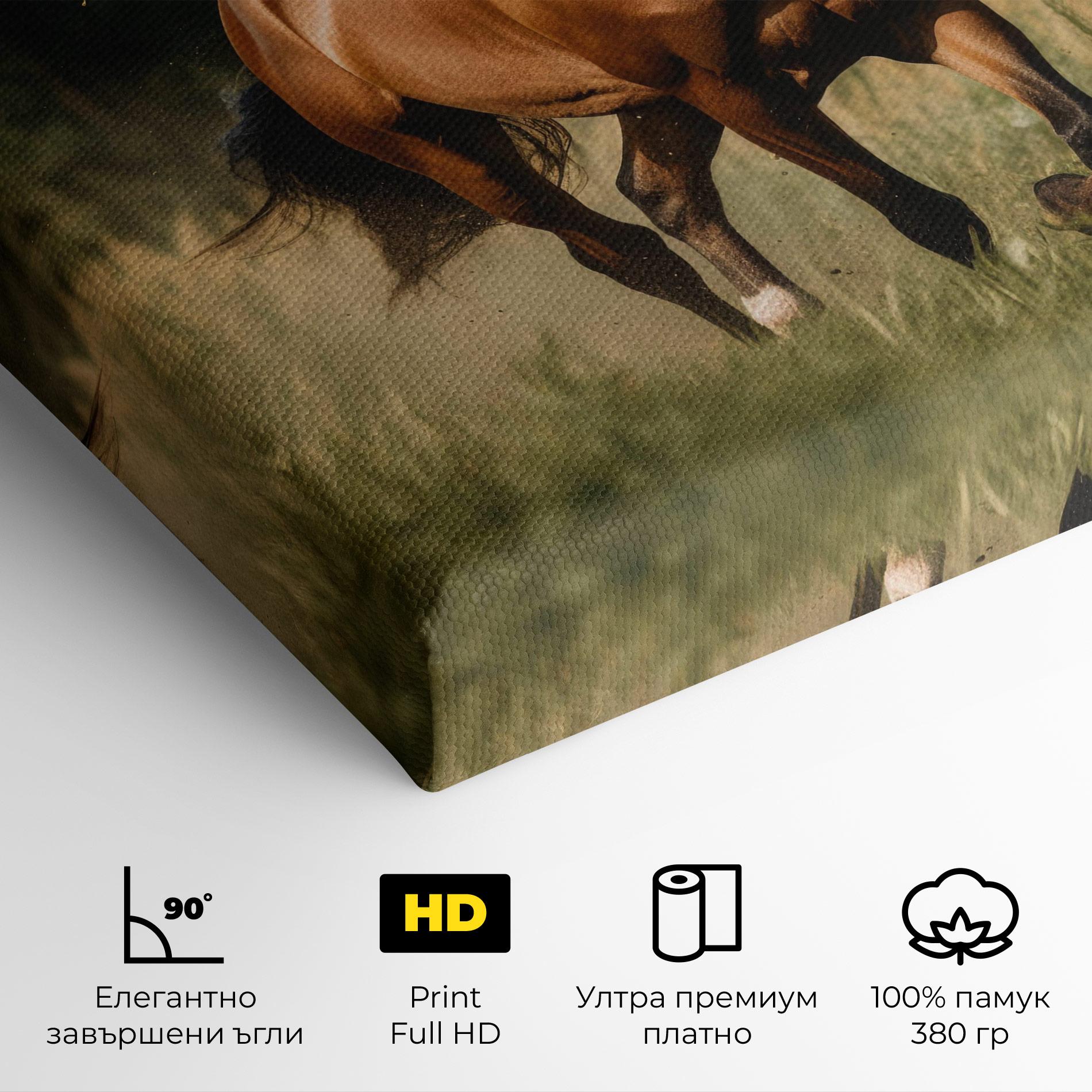 Картина на платно Wild Horse Running mockup 4