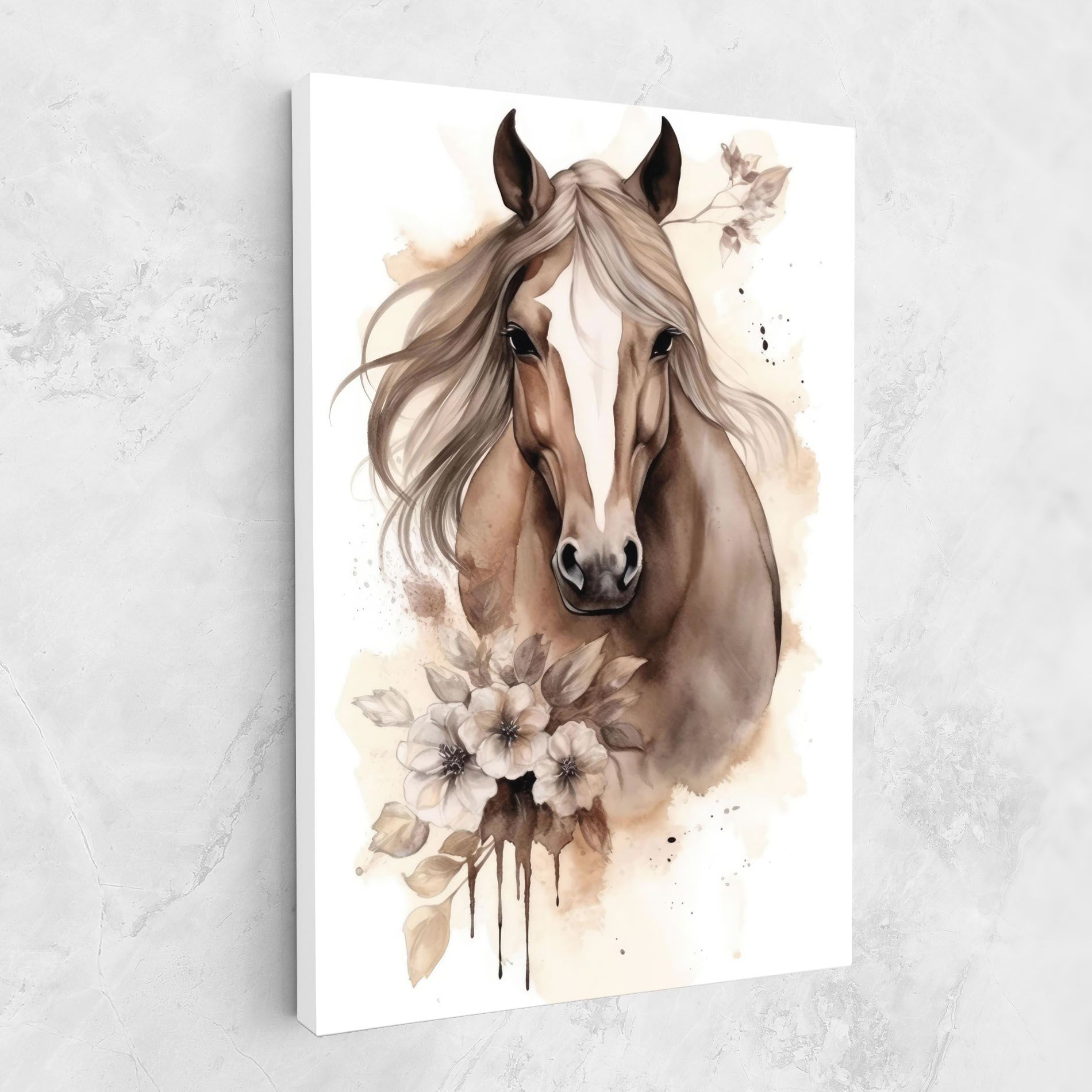 Flower Brown Horse mockup 1
