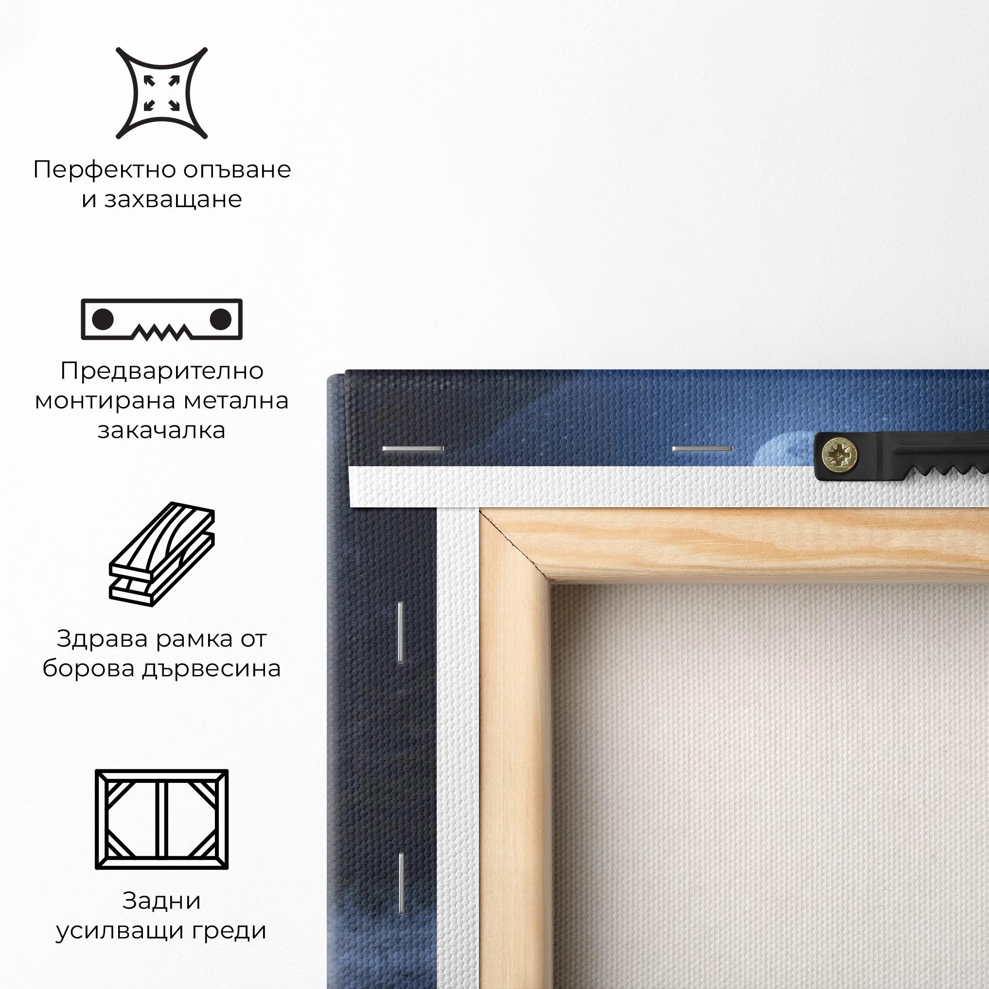 Картина на платно Blue Moon Unicorn mockup 5