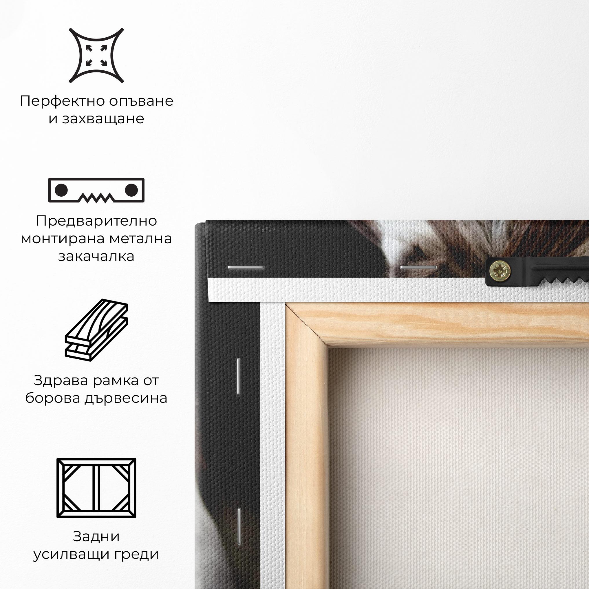 Картина на платно Grey Horse Head mockup 5