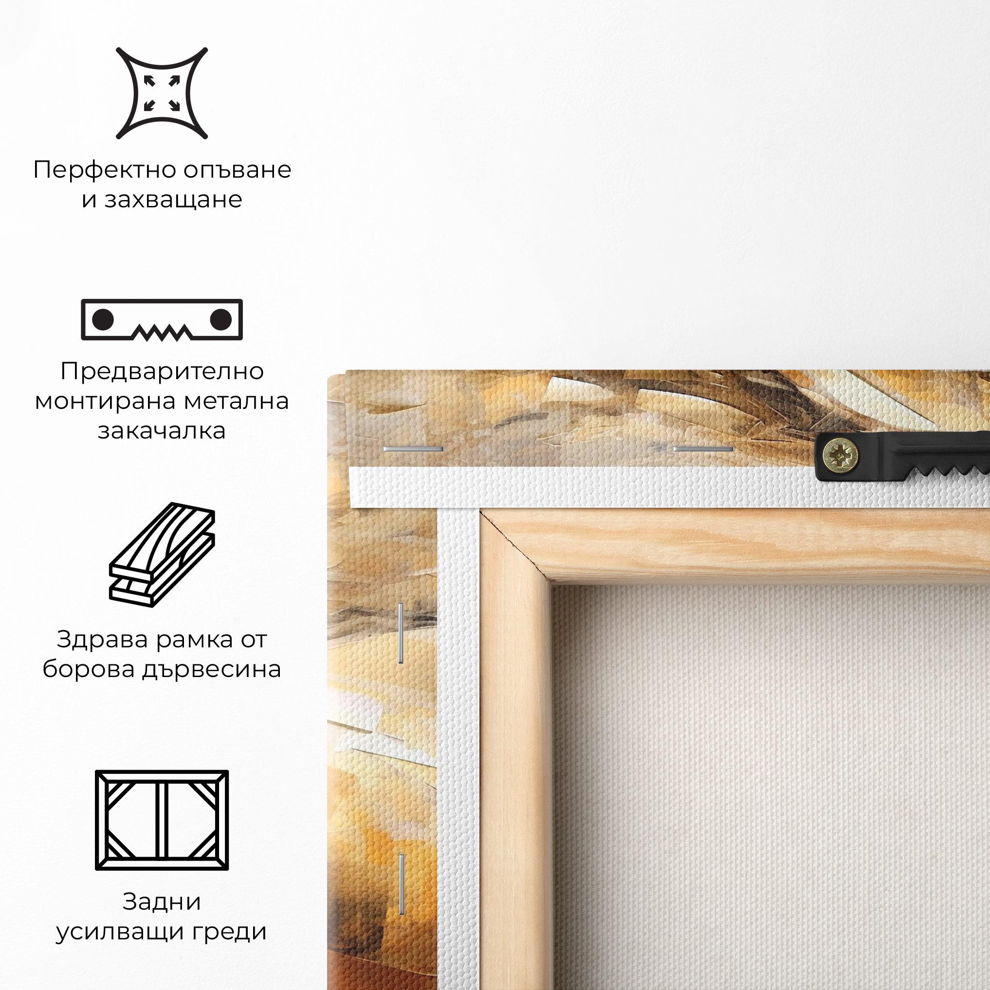 Картина на платно Light Brown Horse mockup 5