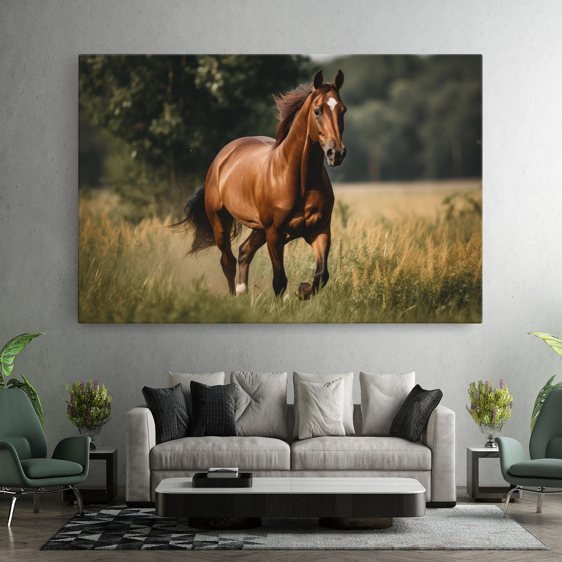 Картина на платно Wild Horse Running mockup 7