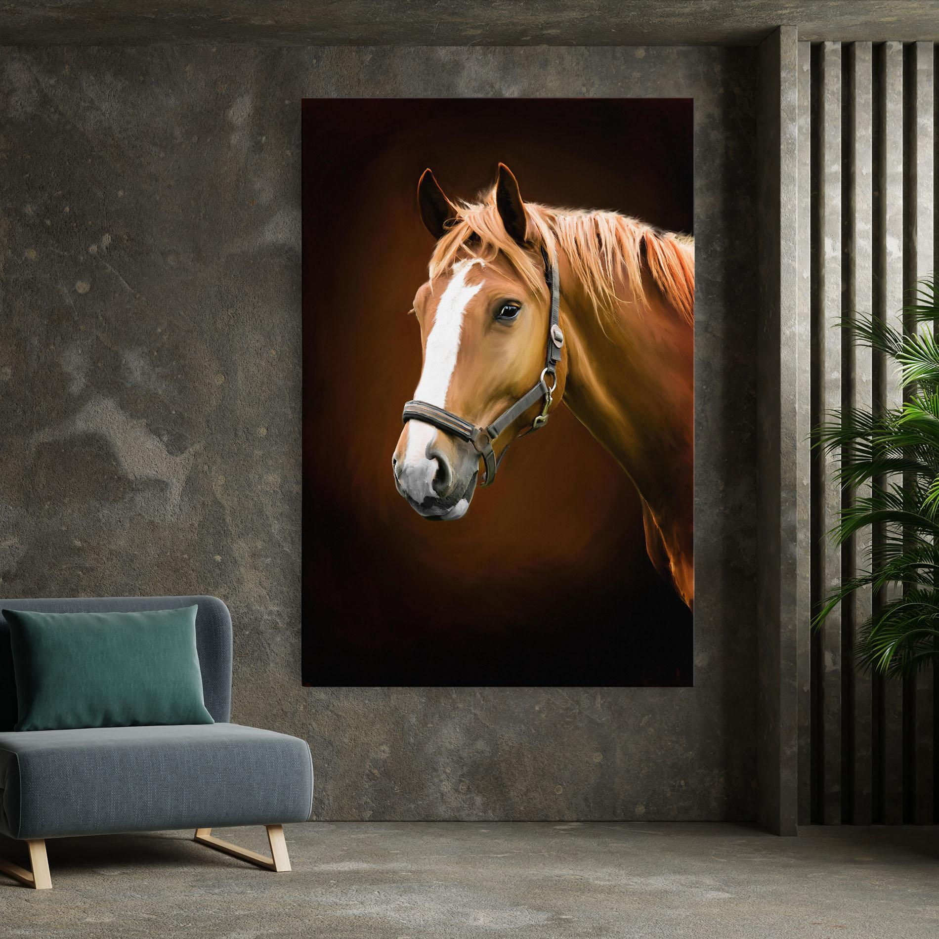 Картина на платно Digital Painted Horse mockup 7